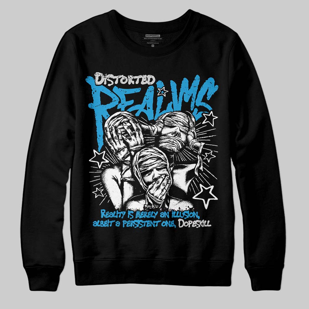 Military Blue 4s superstreetwear Sweatshirt Distorted Realms Graphic