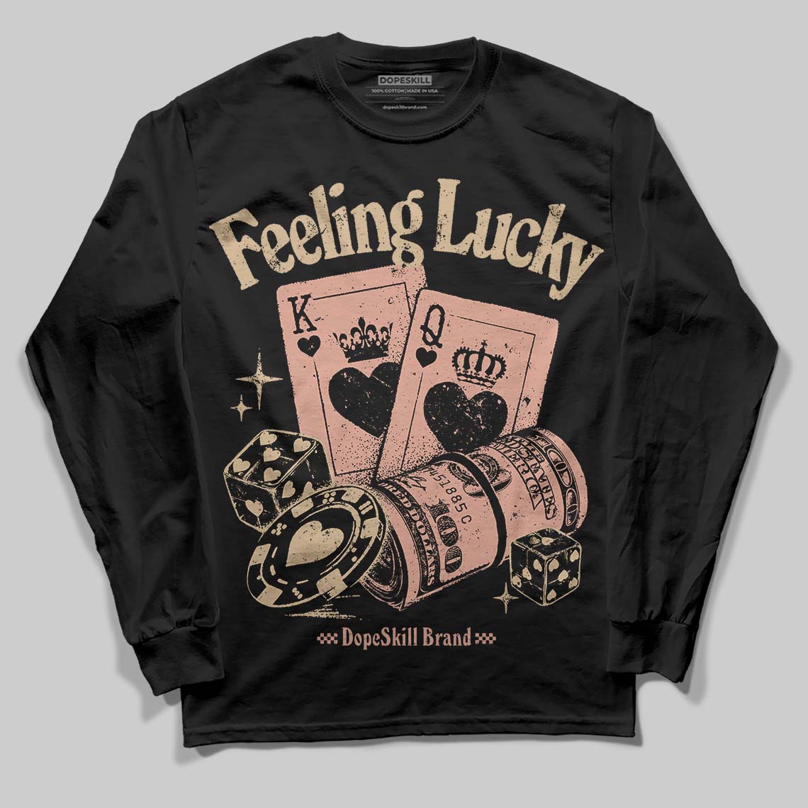 TAN Collection superstreetwear Long Sleeve T-Shirt Feeling Lucky Graphic