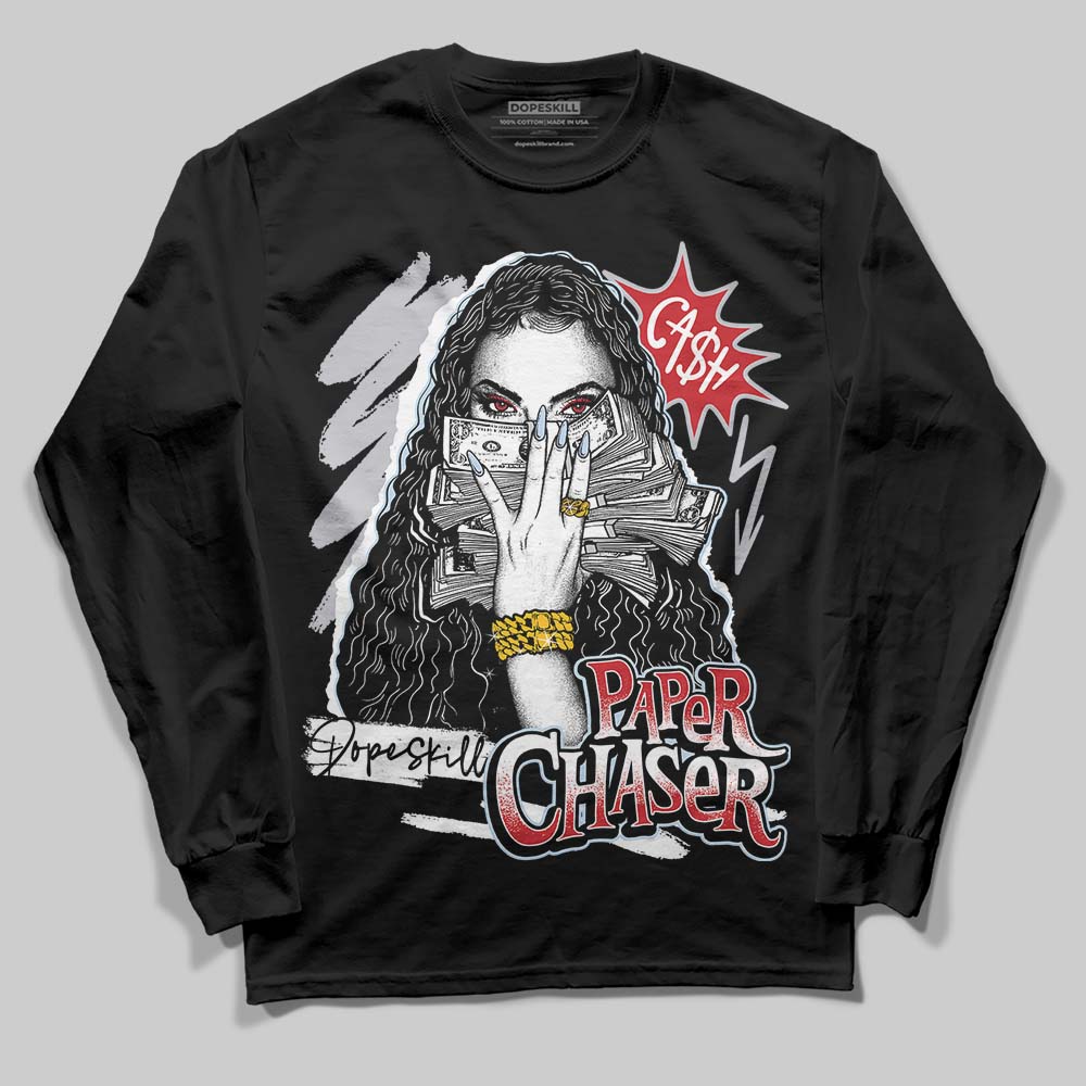 Black Metallic Reimagined 5s superstreetwear Long Sleeve T-Shirt NPC Graphic