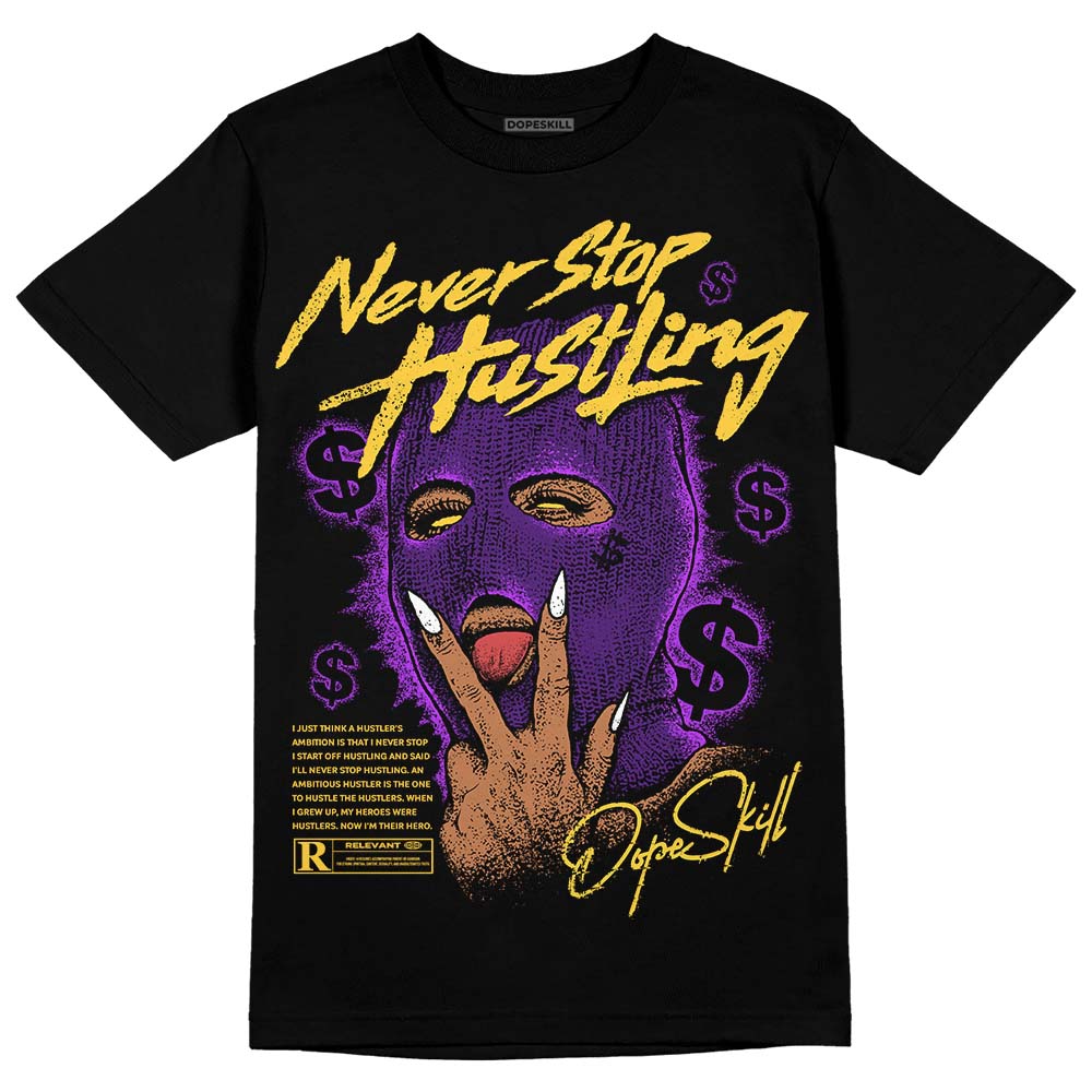 Field Purple 12s superstreetwear T-Shirt Never Stop Hustling Graphic