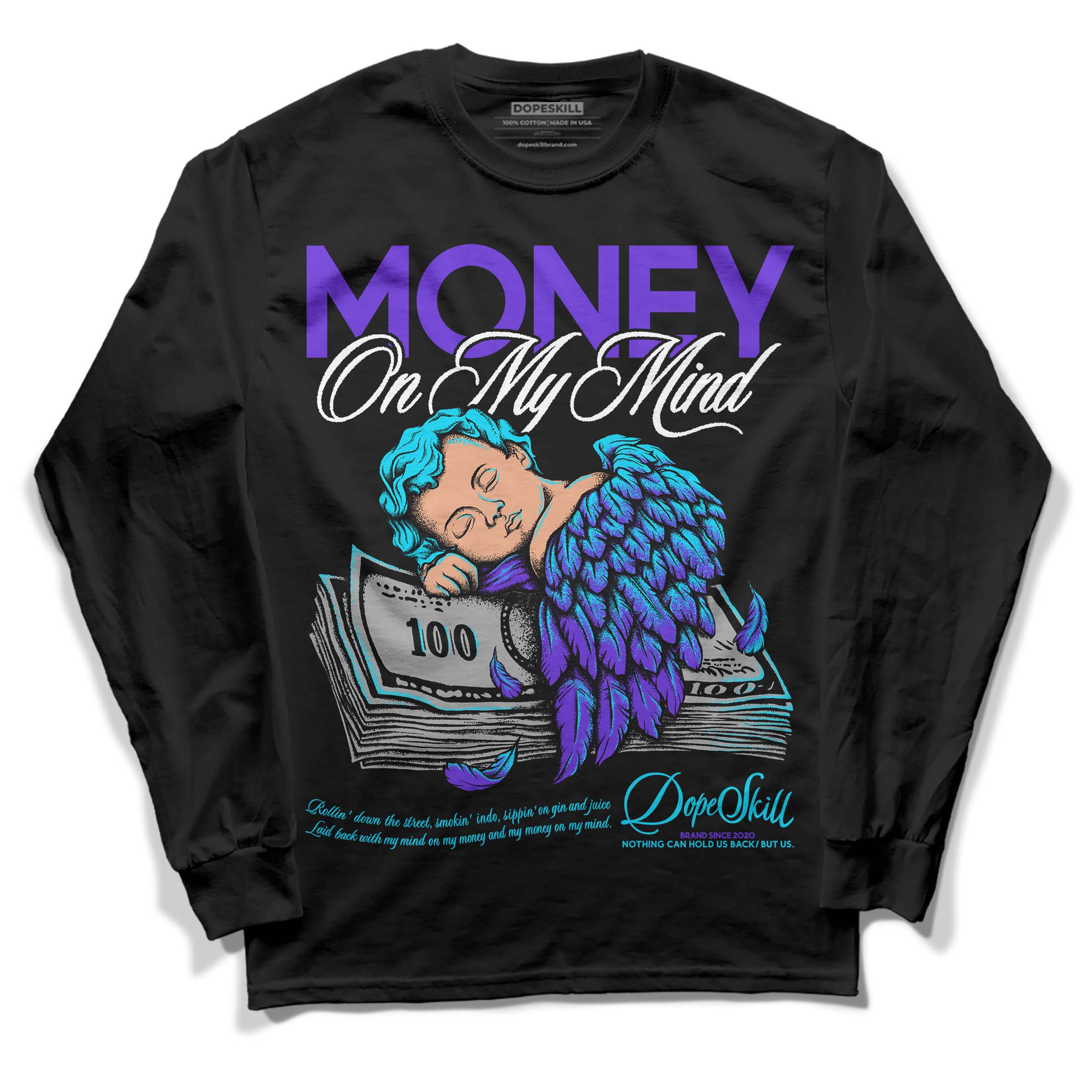 Aqua 6s superstreetwear Long Sleeve T-Shirt MOMM Graphic