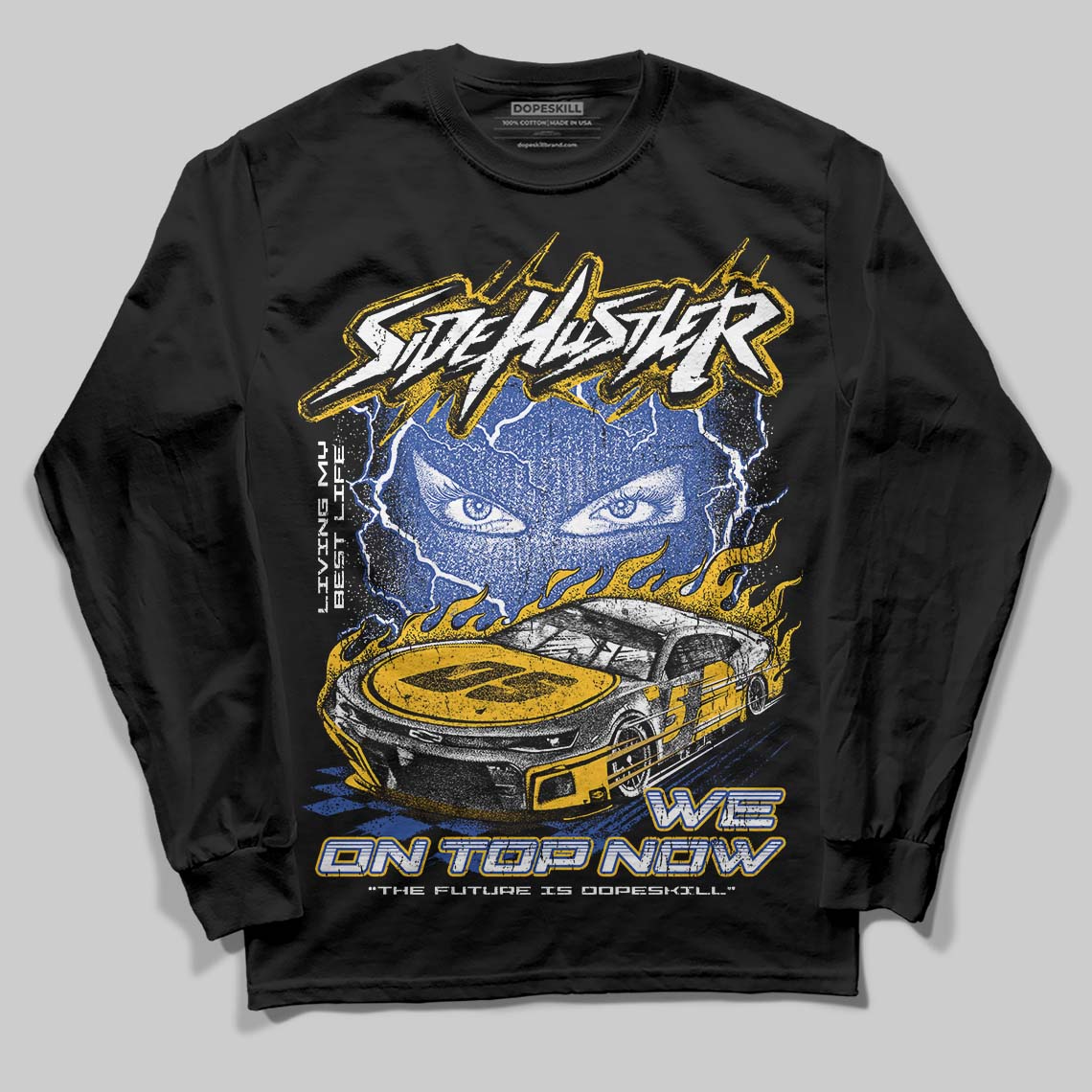 Royal Blue Collection superstreetwear Long Sleeve T-Shirt New Side Hustler Graphic