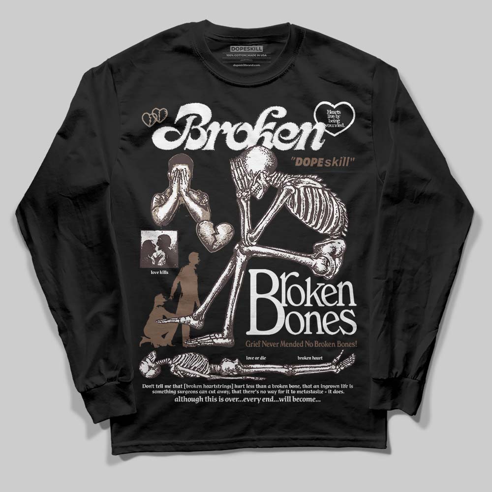 Baroque Brown 12s superstreetwear Long Sleeve T-Shirt Broken Bones Graphic