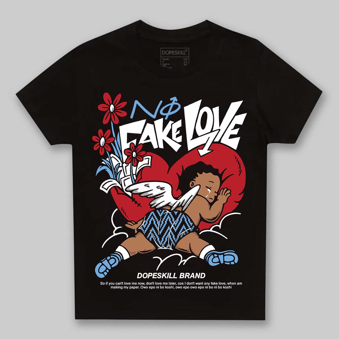 Melo 12s superstreetwear Toddler Kids T-shirt No Fake Love Graphic