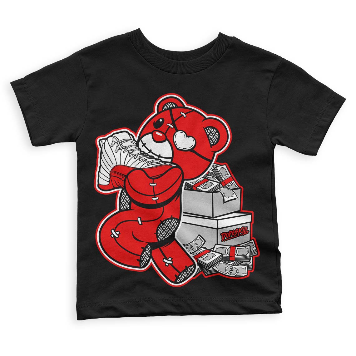Cherry 12s superstreetwear Toddler Kids T-shirt Bear Steals Sneaker Graphic