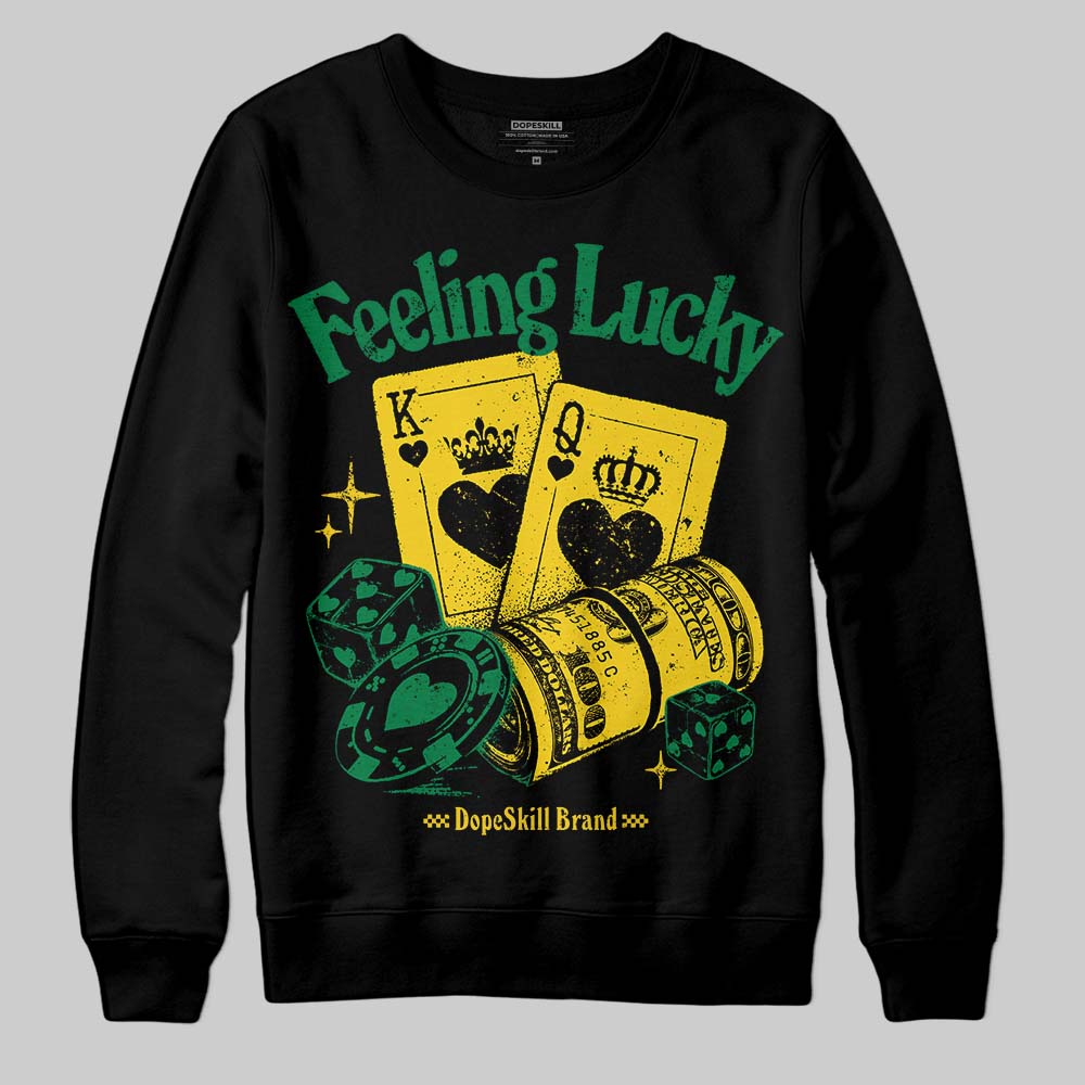 Green Collection superstreetwear Sweatshirt Feeling Lucky Graphic