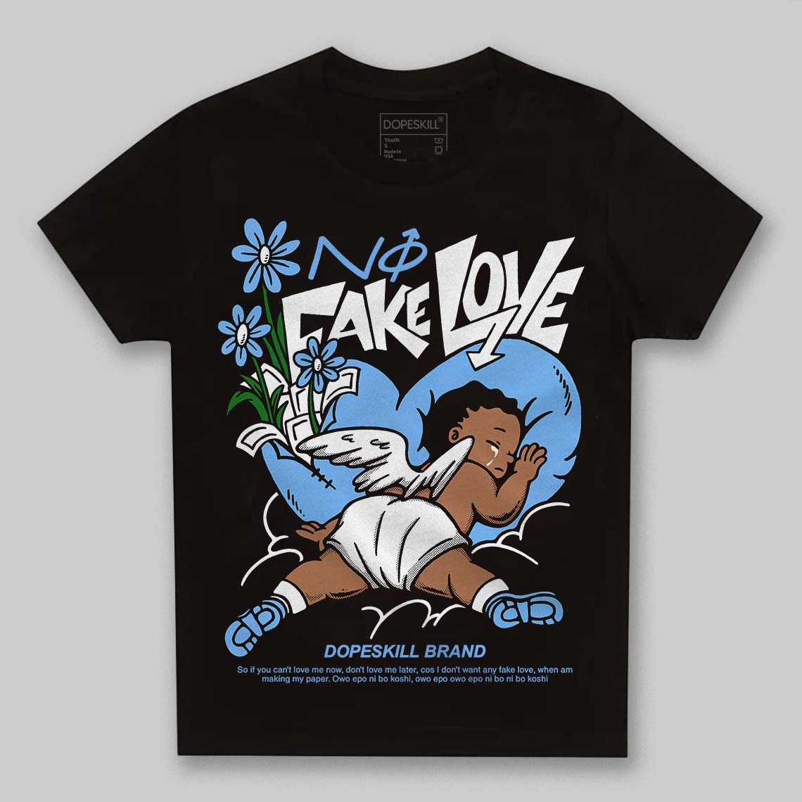 Powder Blue 9s superstreetwear Toddler Kids T-shirt No Fake Love Graphic