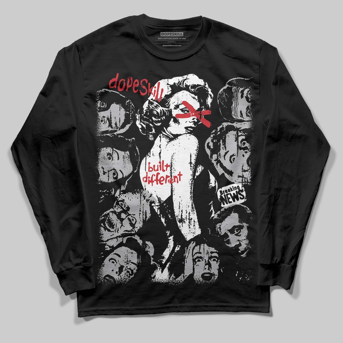 White Cement 4s superstreetwear Long Sleeve T-Shirt Built Different Graphic