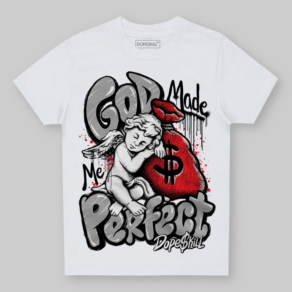 White Thunder 4s superstreetwear Toddler Kids T-shirt God Made Me Perfect Graphic