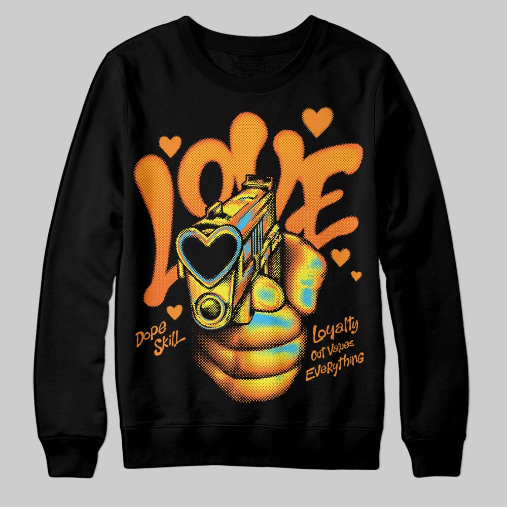Orange Black White superstreetwear Sweatshirt Love Shot Graphic