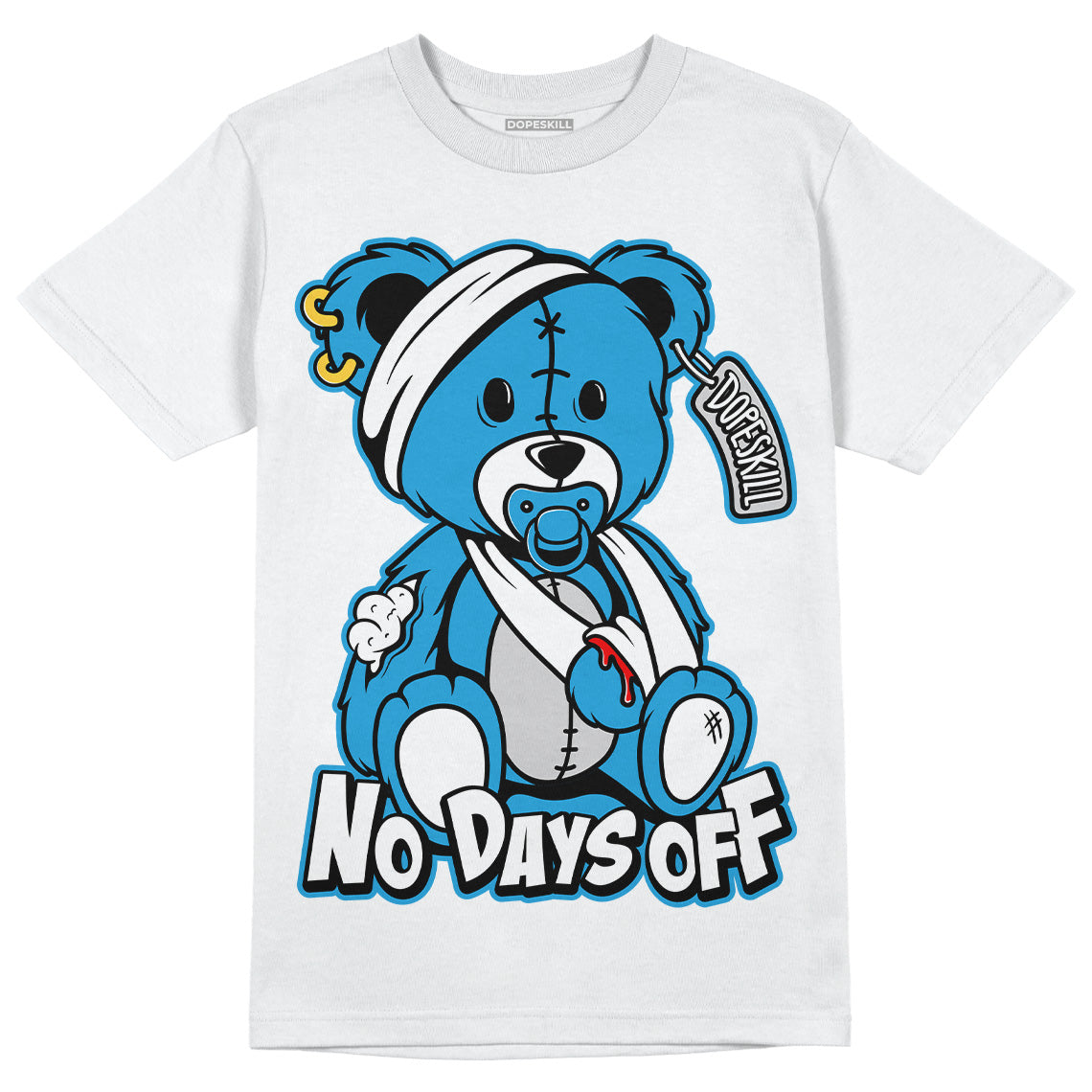 Military Blue 4s superstreetwear T-Shirt Hurt Bear Graphic