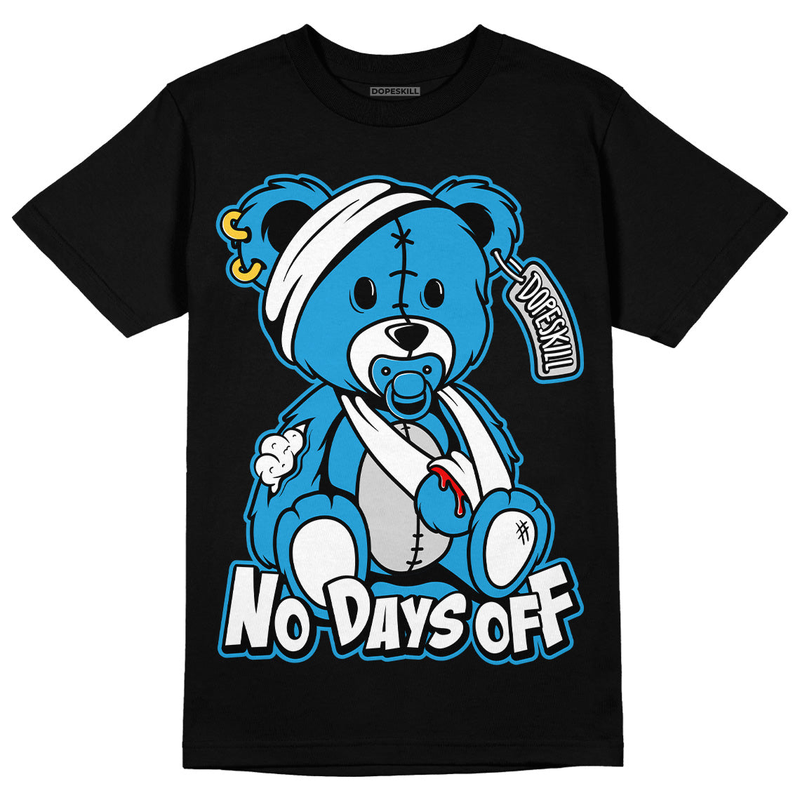 Military Blue 4s superstreetwear T-Shirt Hurt Bear Graphic