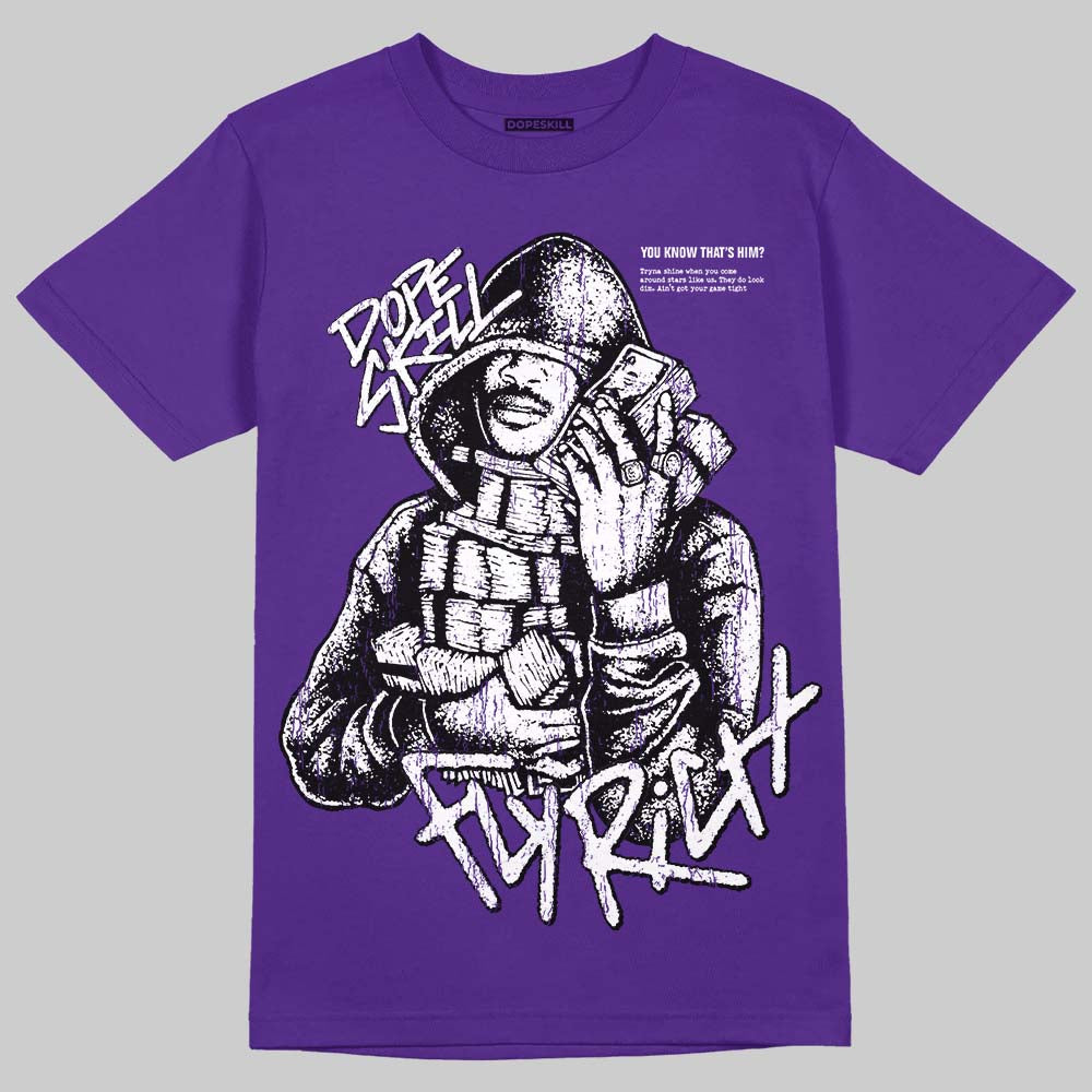Grape 5s superstreetwear T-Shirt Fly Rich Graphic