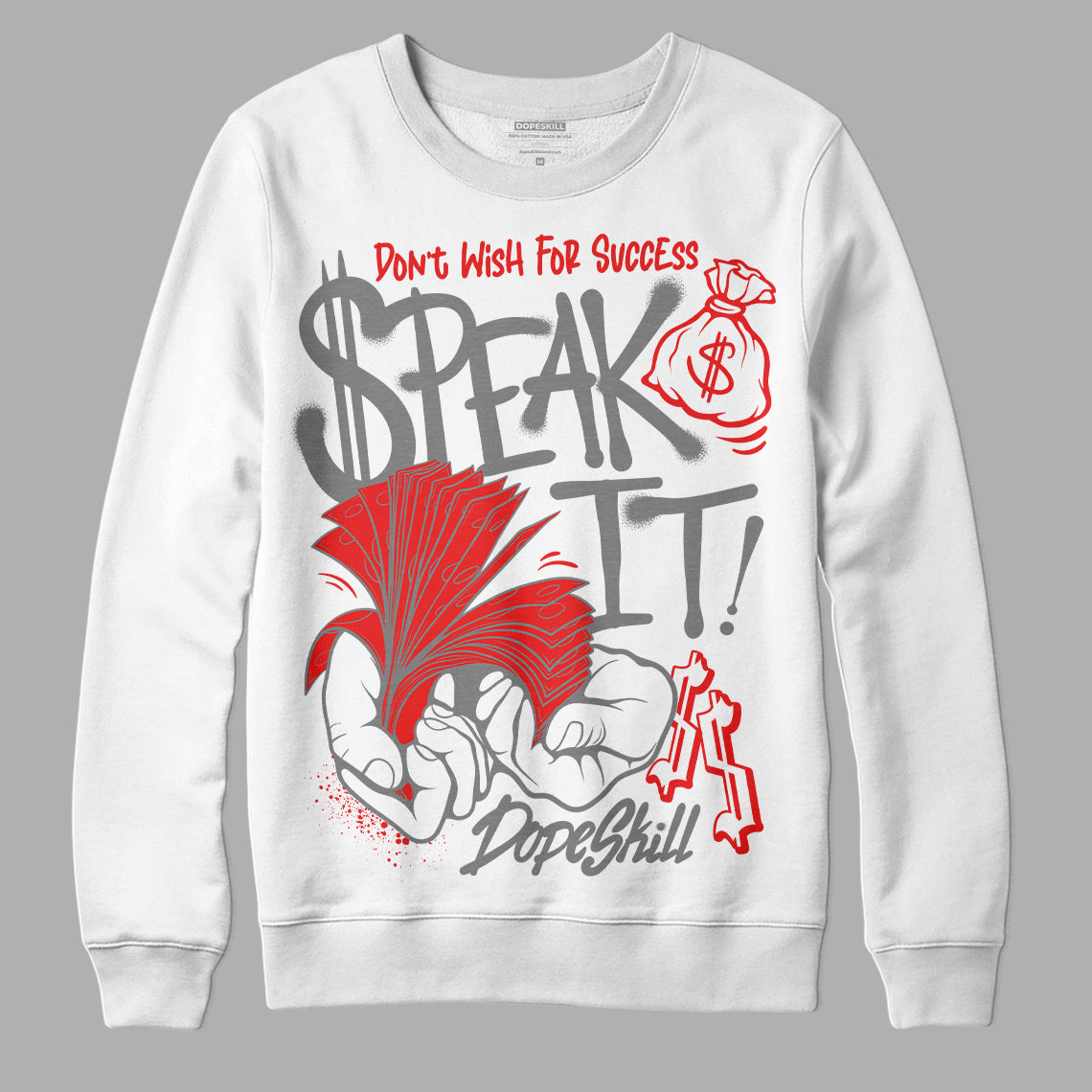 Grey Collection superstreetwear Sweatshirt Speak It Graphic