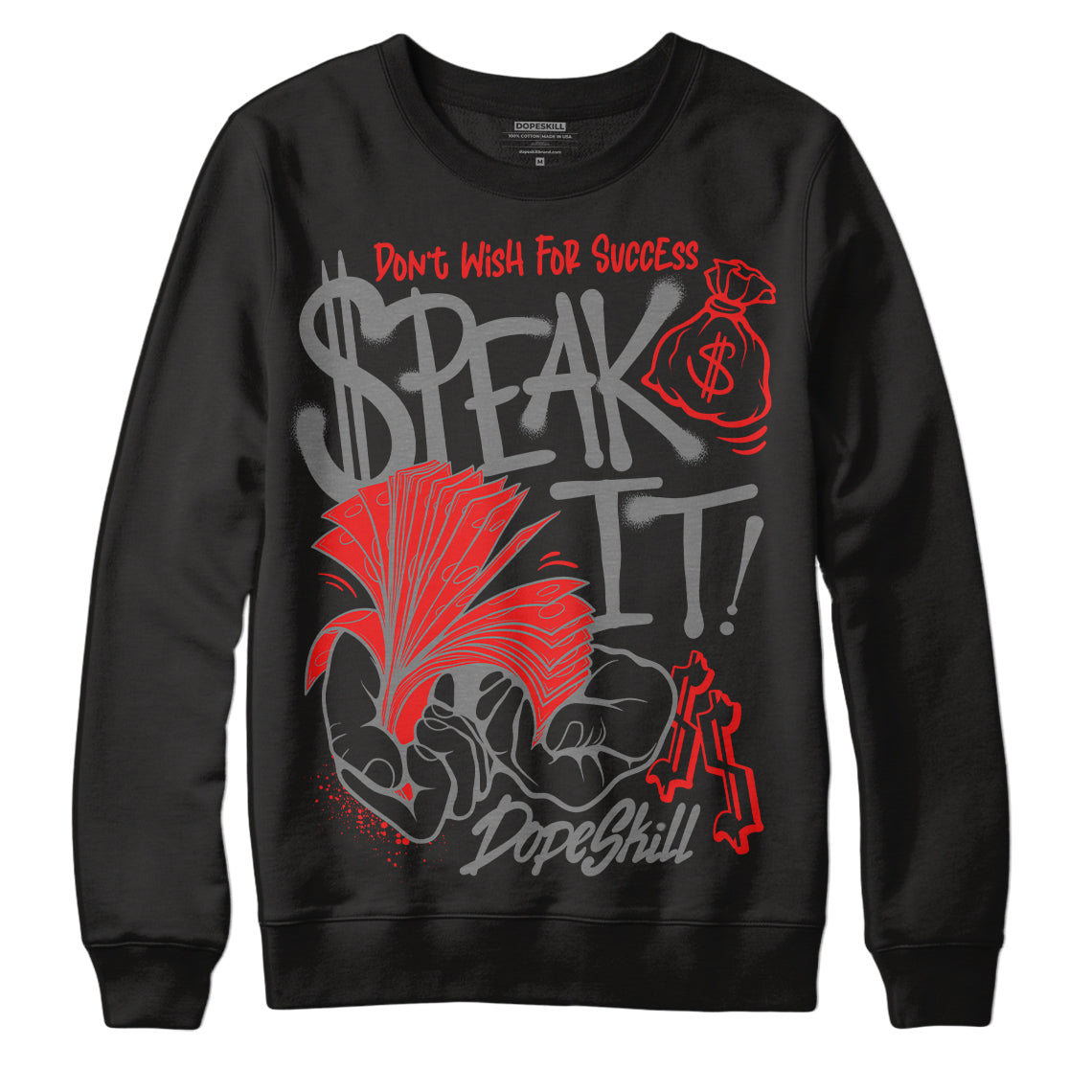Grey Collection superstreetwear Sweatshirt Speak It Graphic