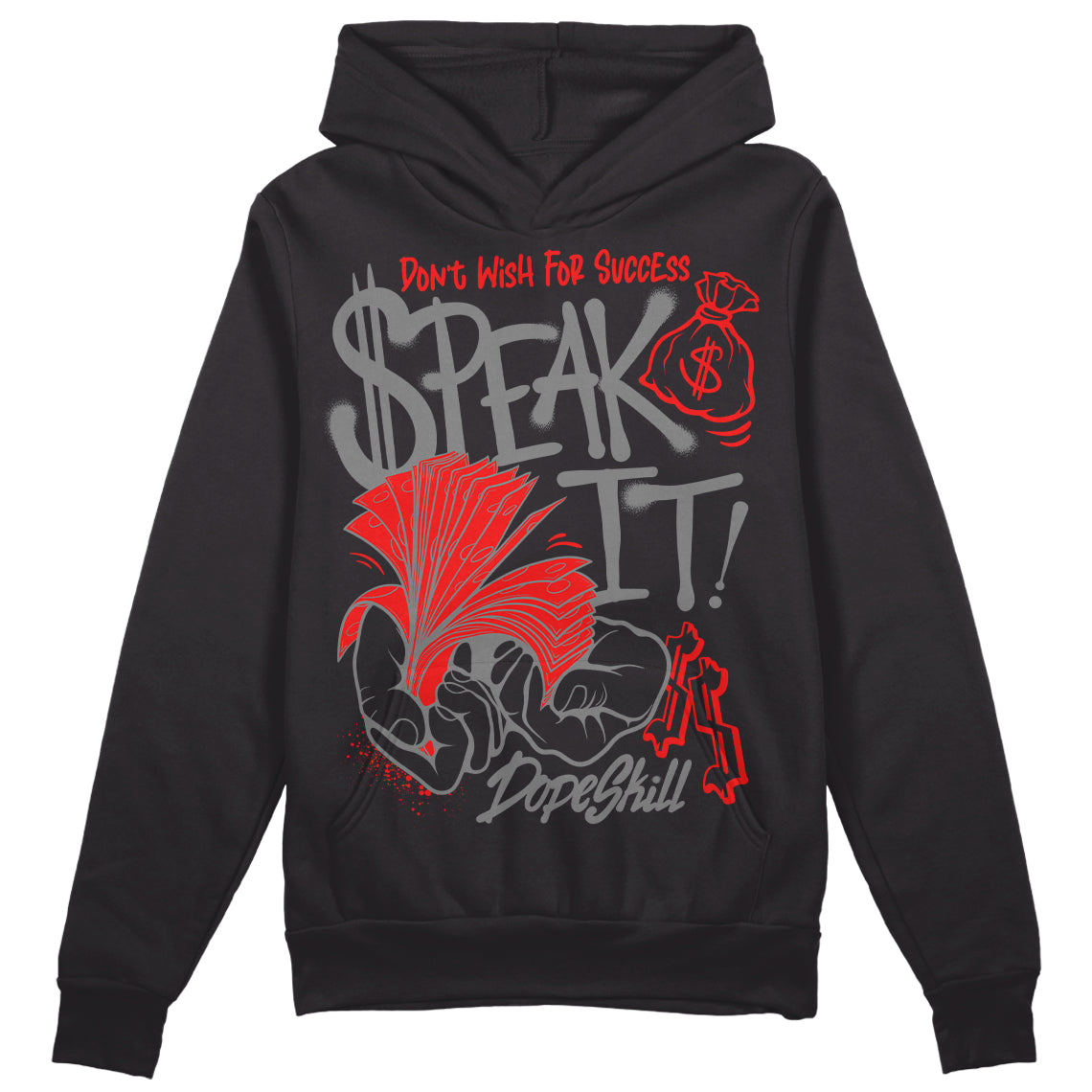 Grey Collection superstreetwear Hoodie Sweatshirt Speak It Graphic