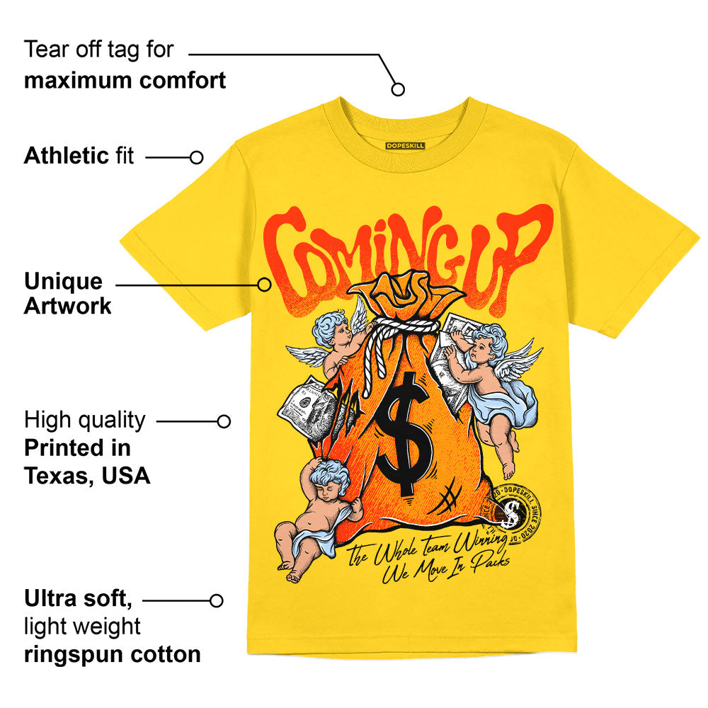 Yellow Ochre 6s superstreetwear Yellow T-shirt Money Bag Coming Up Graphic