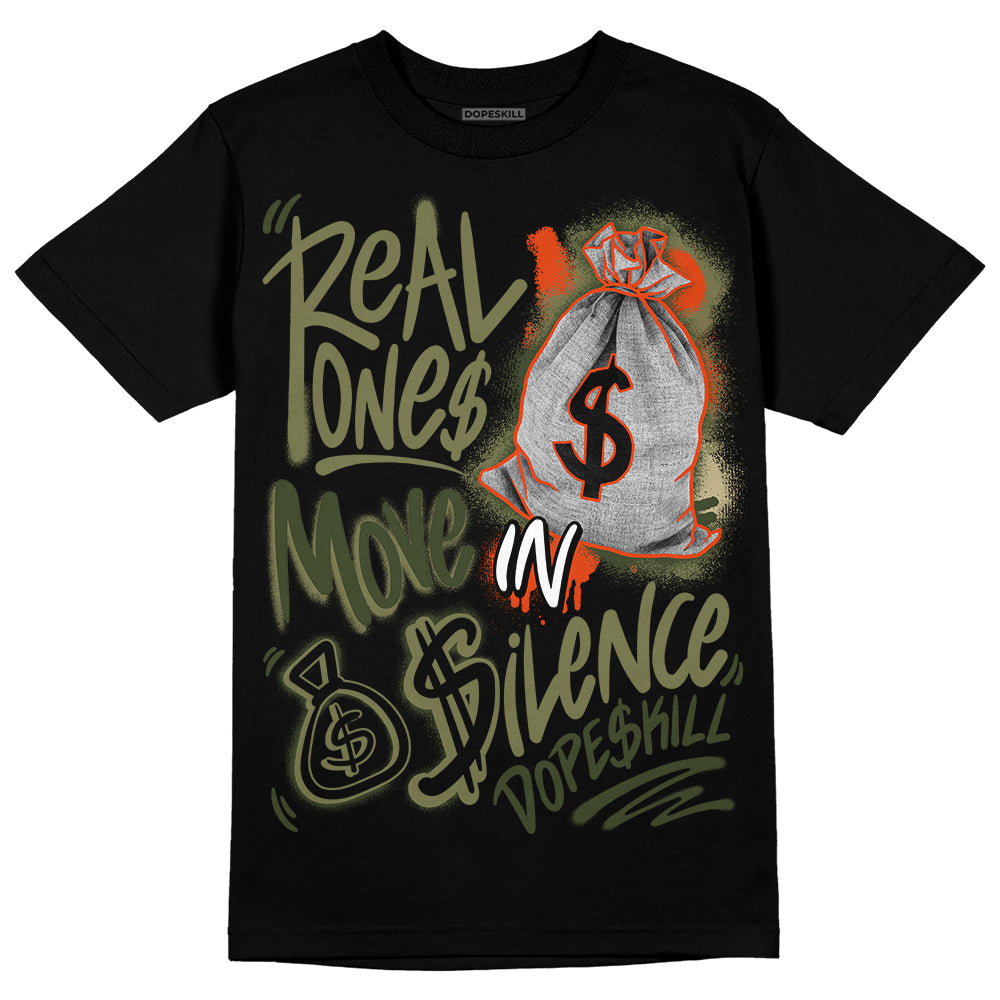 Olive Collection superstreetwear T-Shirt Real Ones Move In Silence Graphic