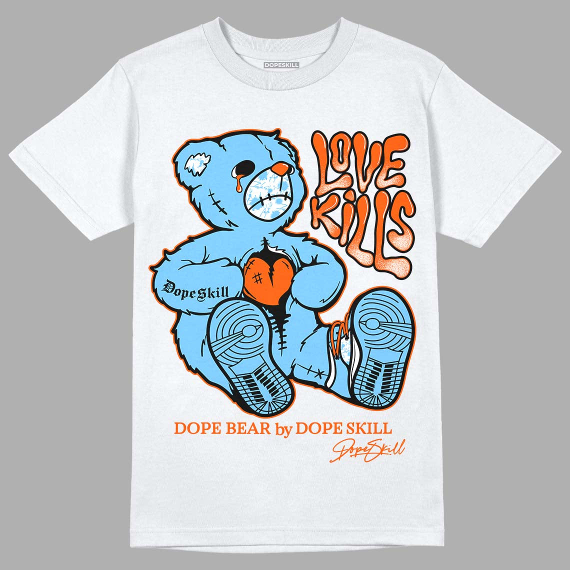 Dunk Low Futura University Blue superstreetwear T-Shirt Love Kills Graphic
