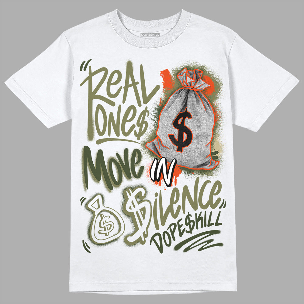 Olive Collection superstreetwear T-Shirt Real Ones Move In Silence Graphic