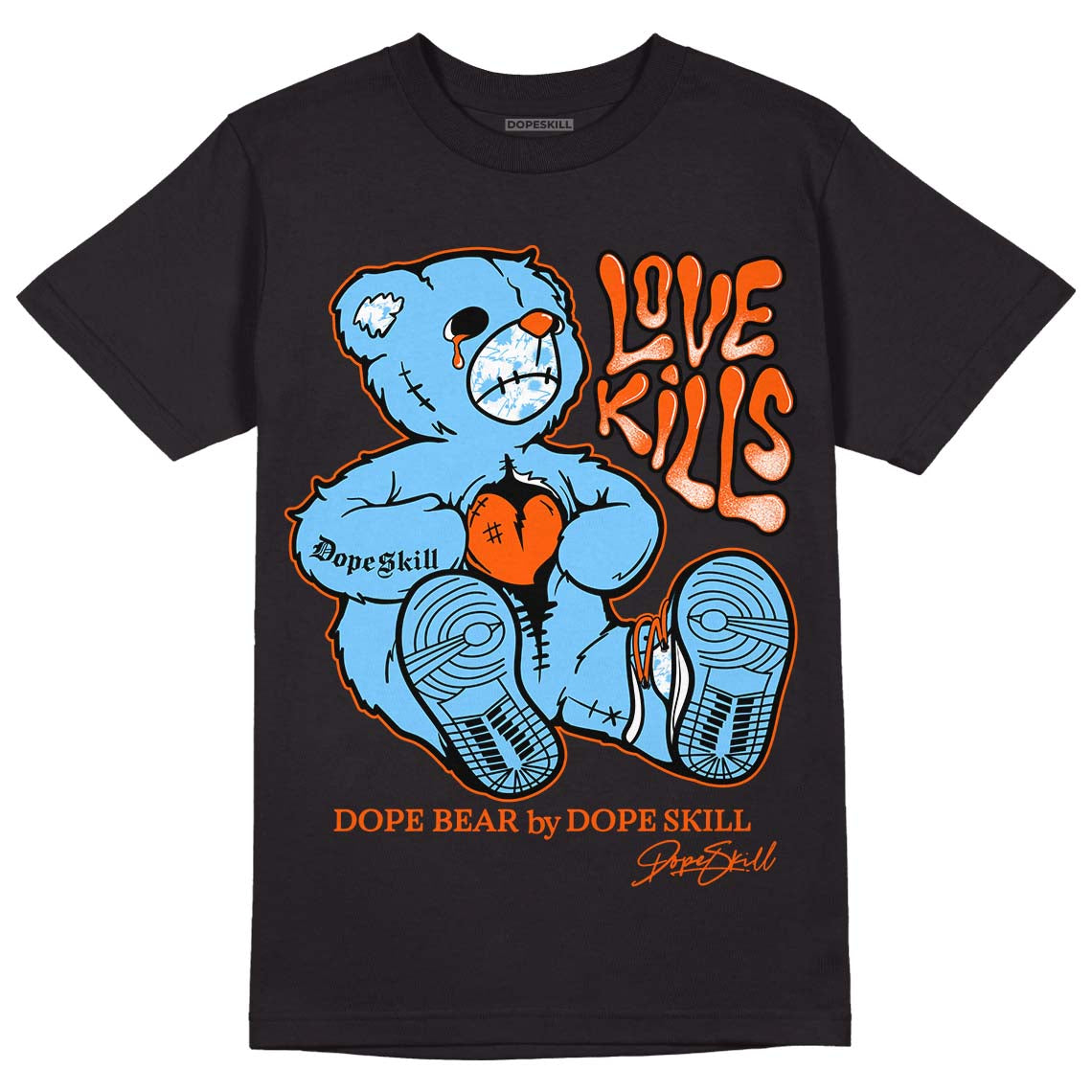 Dunk Low Futura University Blue superstreetwear T-Shirt Love Kills Graphic