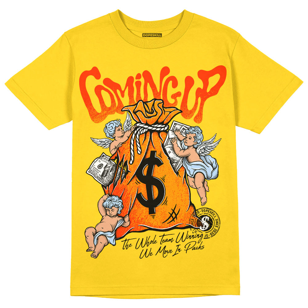 Yellow Ochre 6s superstreetwear Yellow T-shirt Money Bag Coming Up Graphic