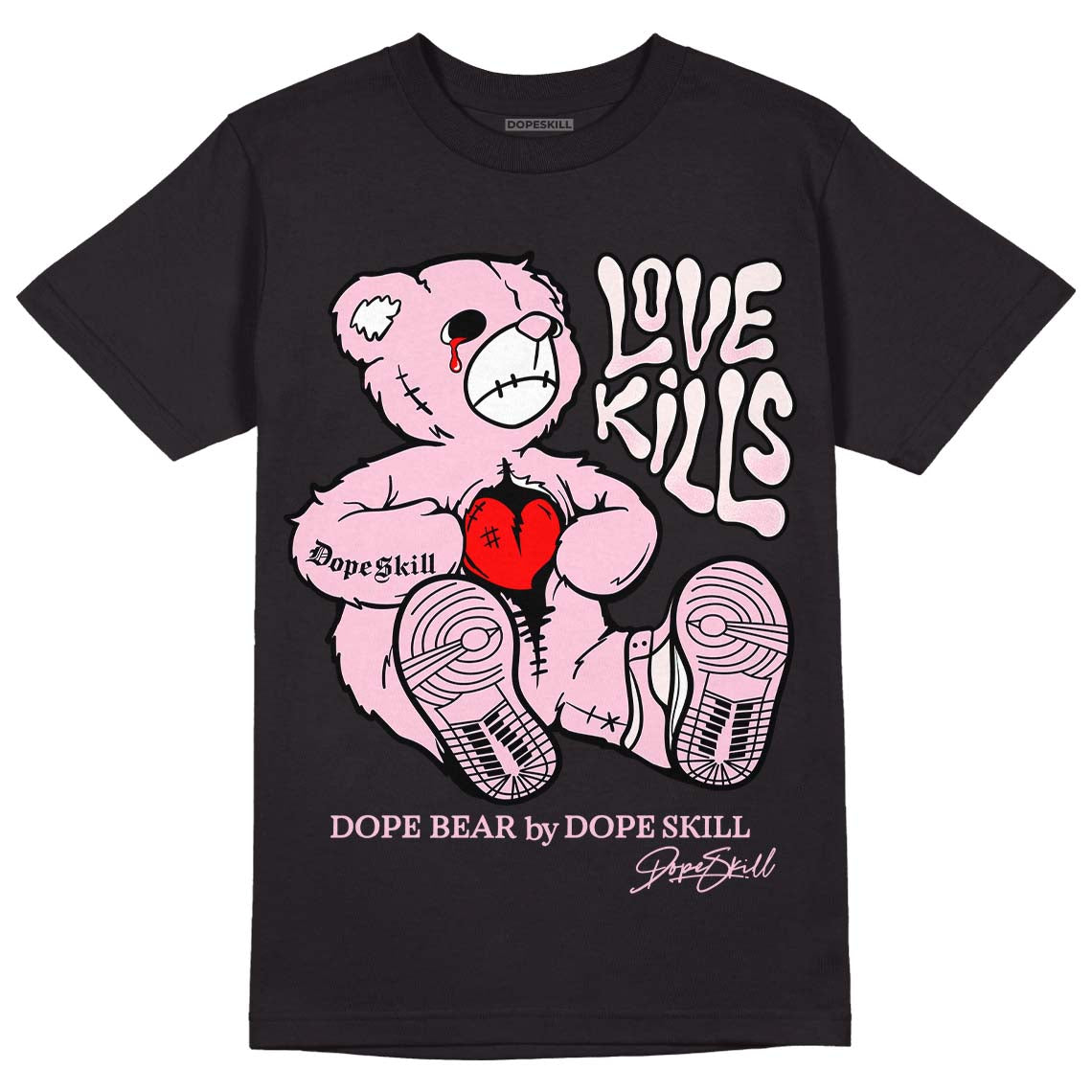 Dunk Low Pink Foam superstreetwear T-Shirt Love Kills Graphic