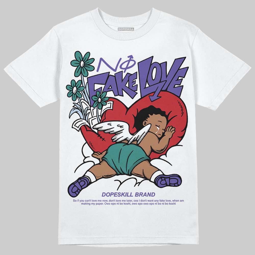 Grape 5s superstreetwear T-Shirt No Fake Love Graphic