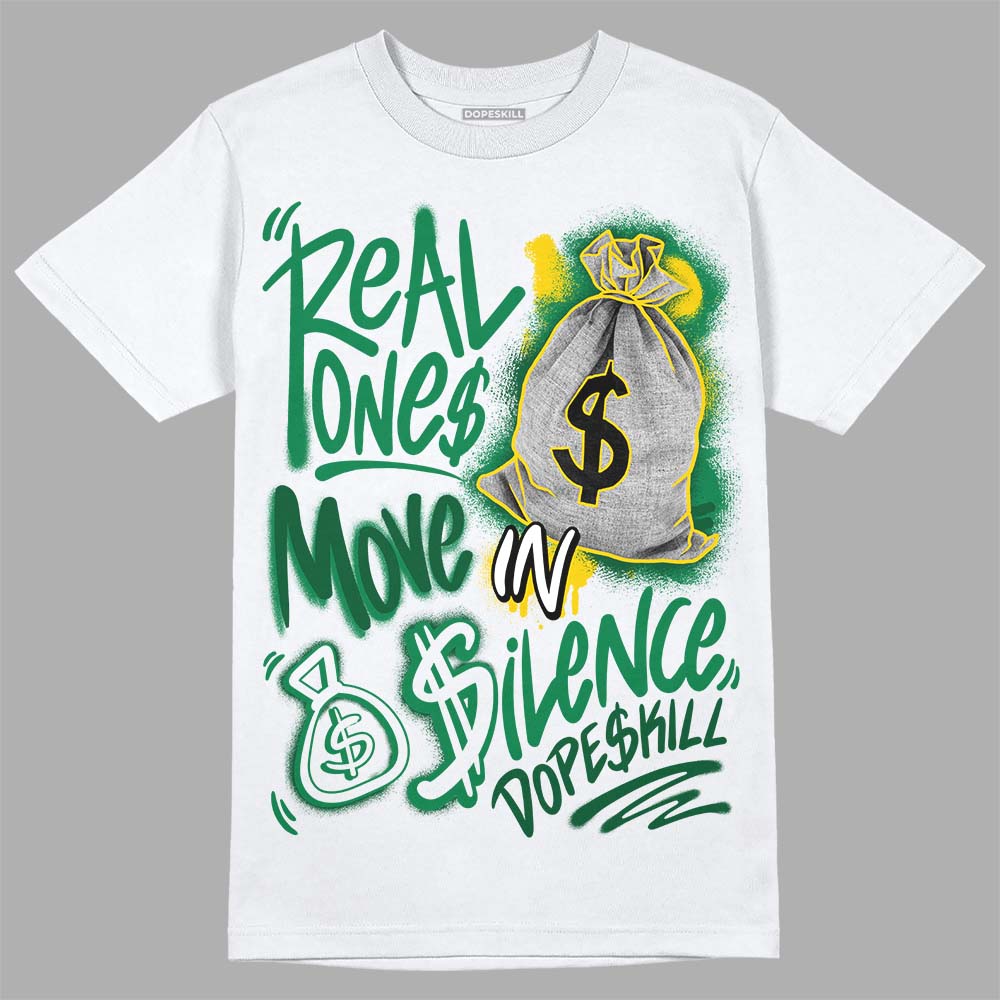 Green Collection superstreetwear T-Shirt Real Ones Move In Silence Graphic