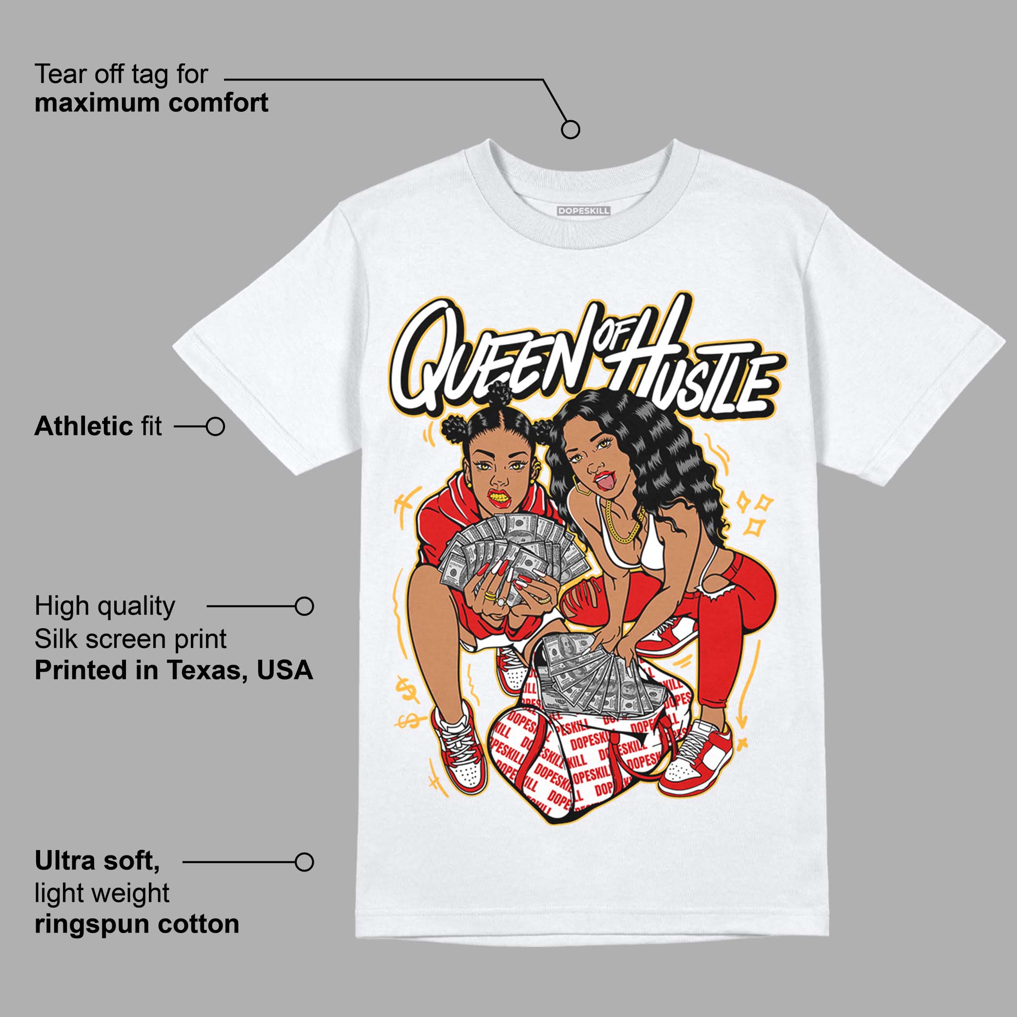 Dunk Low Gym Red superstreetwear T-Shirt Queen Of Hustle Graphic