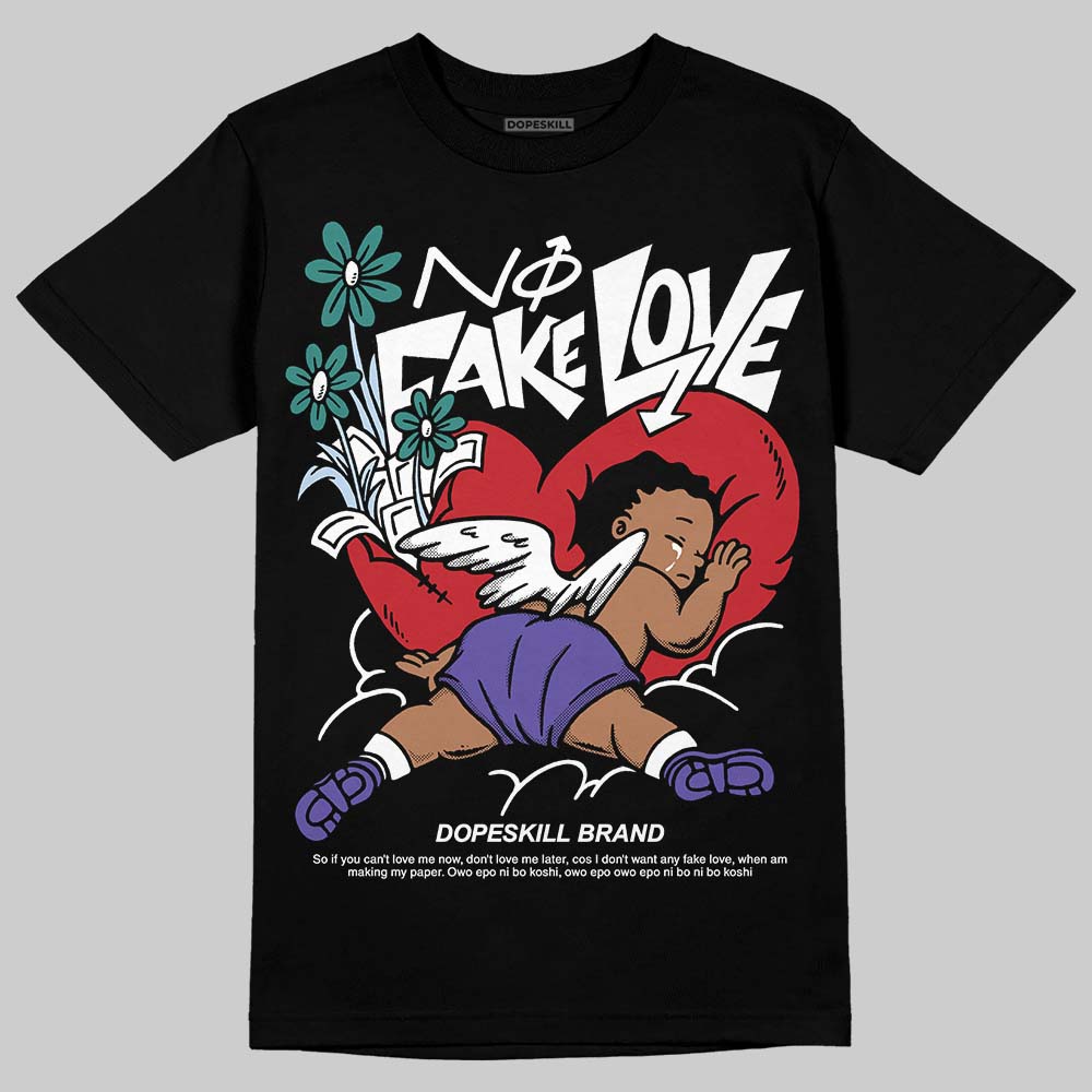 Grape 5s superstreetwear T-Shirt No Fake Love Graphic