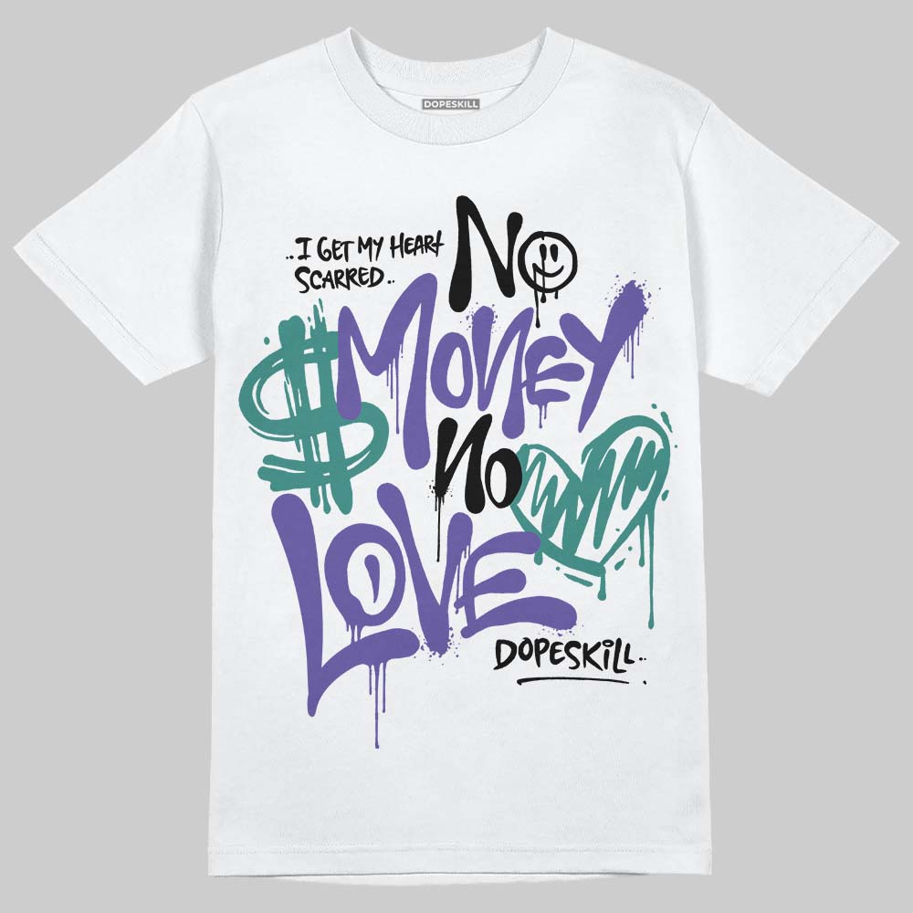 Grape 5s superstreetwear T-Shirt No Money No Love Typo Graphic