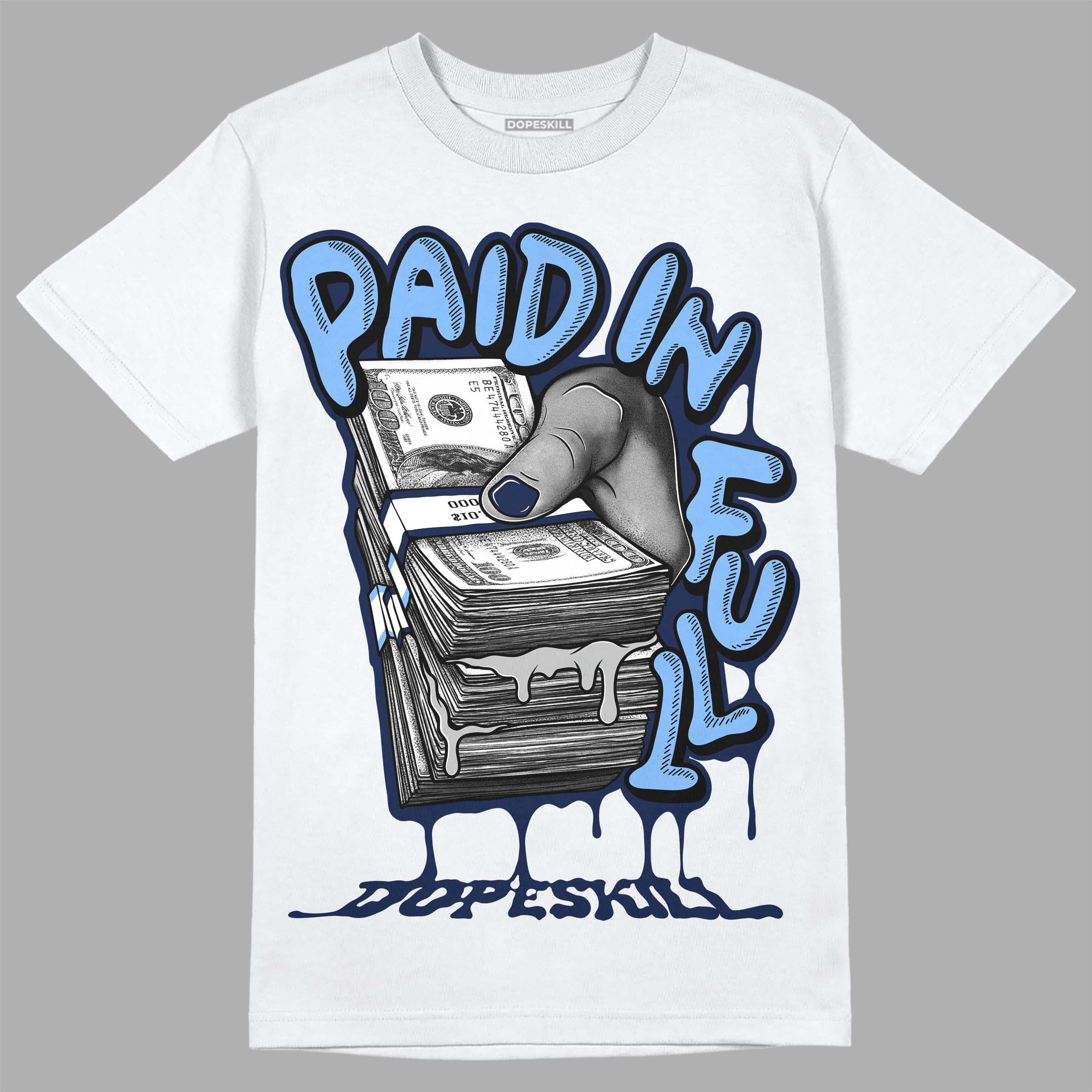 Midnight Navy 5s superstreetwear T-Shirt Paid In Full Graphic
