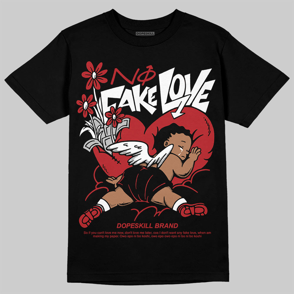Flu Game 12s superstreetwear T-Shirt No Fake Love Graphic