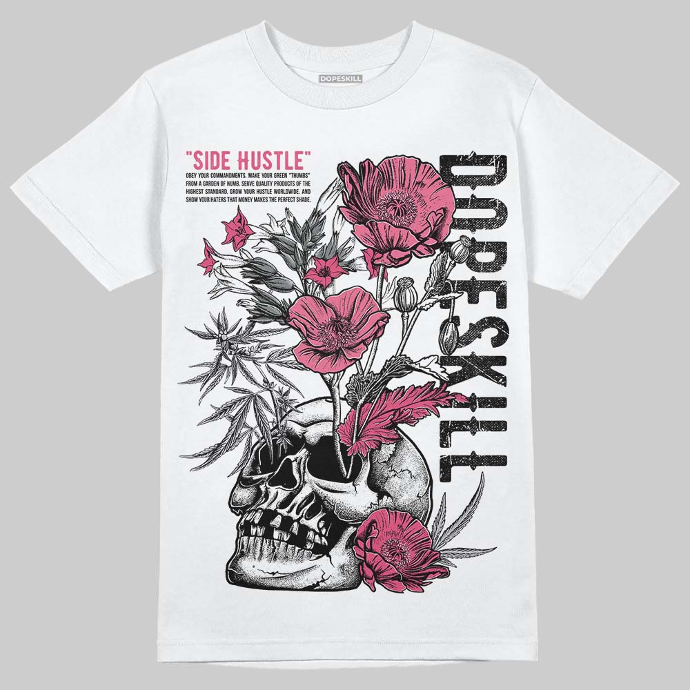 White Fluo Pink superstreetwear T-Shirt Side Hustle Graphic