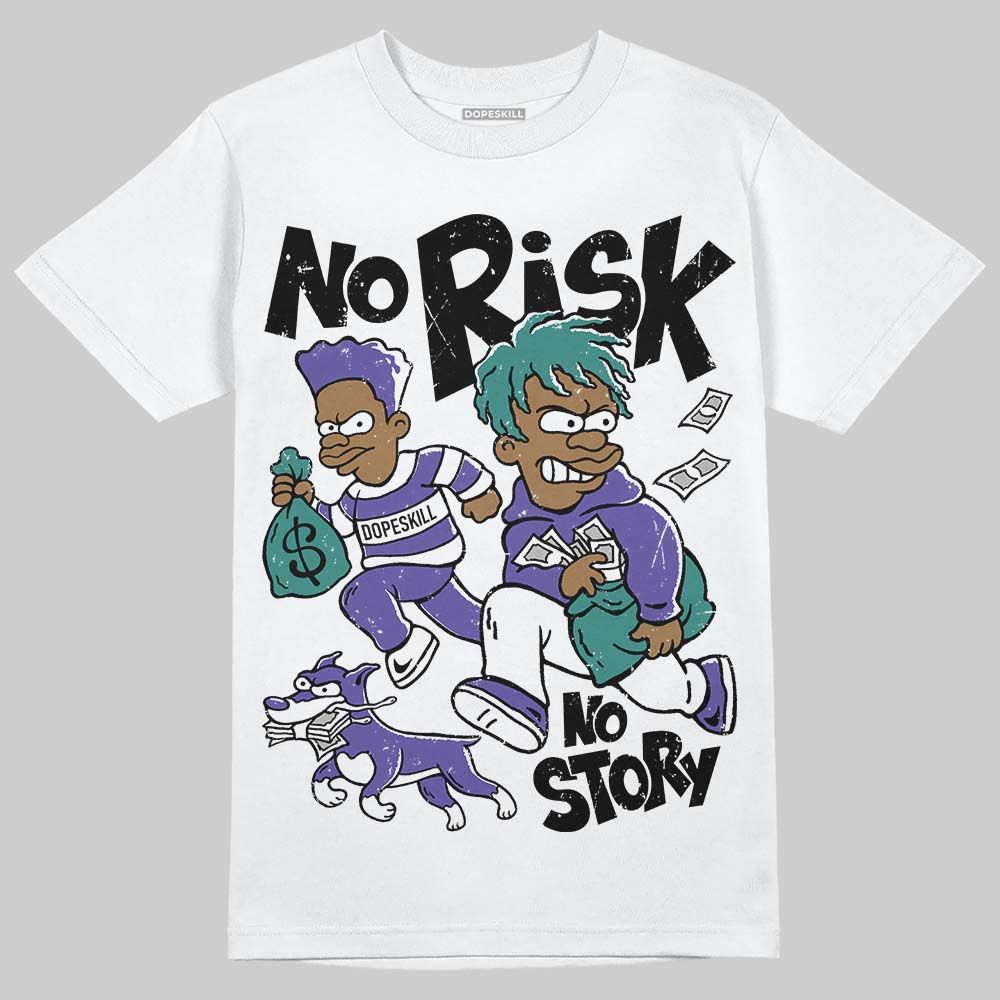 Grape 5s superstreetwear T-Shirt No Risk No Story Graphic