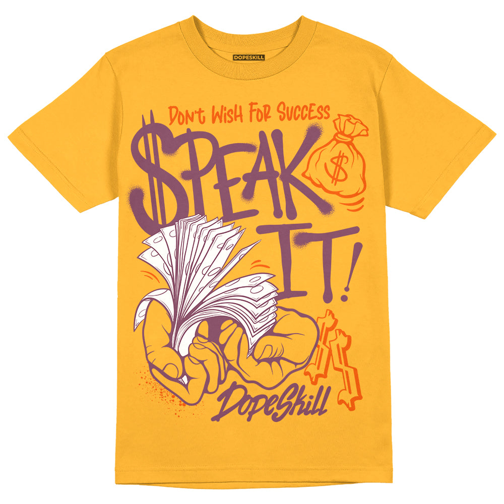Brotherhood 1s High OG superstreetwear University Gold T-shirt Speak It Graphic