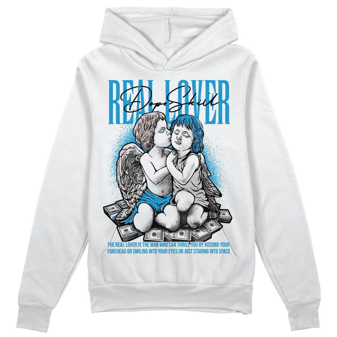 Military Blue 4s superstreetwear Hoodie Sweatshirt Real Lover Graphic