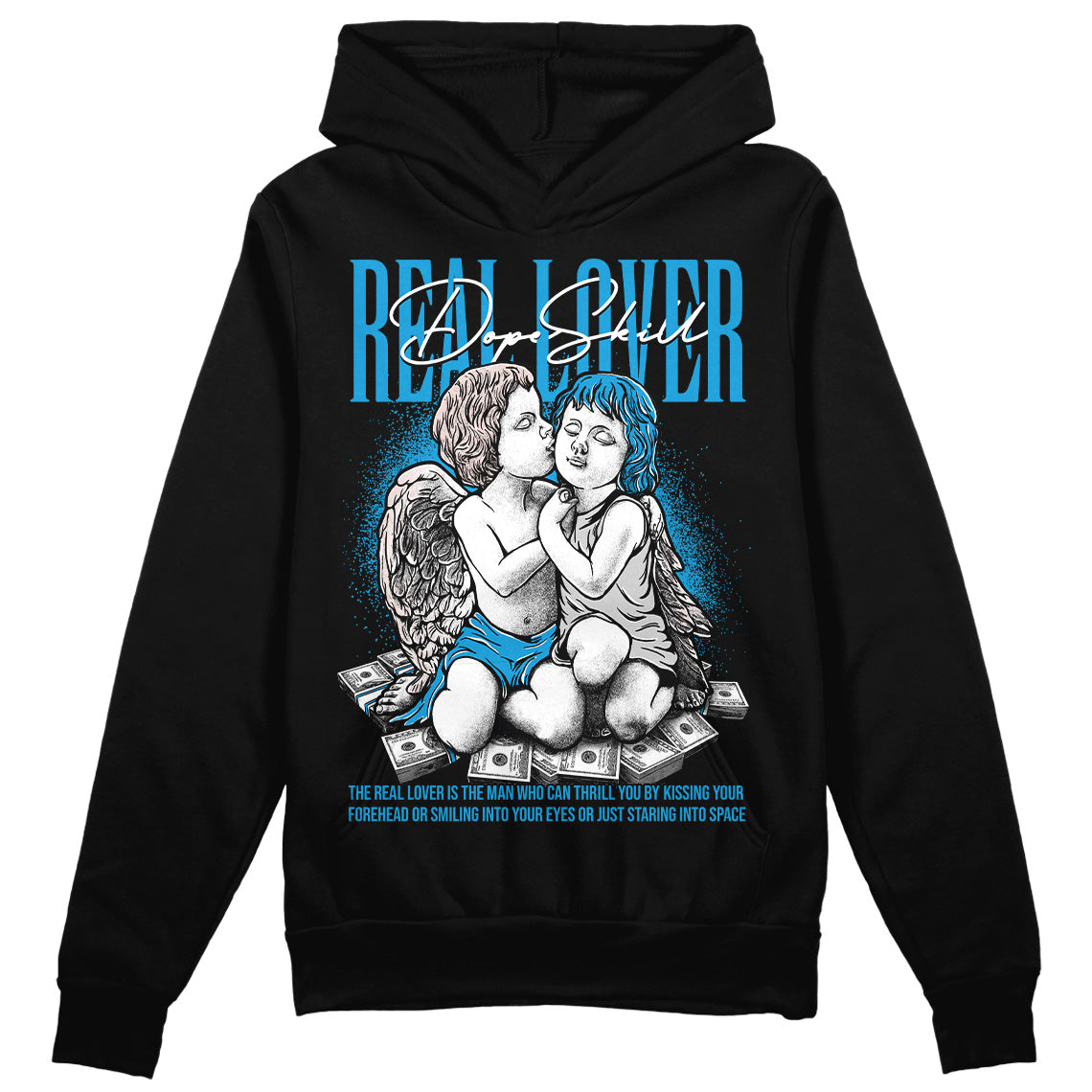 Military Blue 4s superstreetwear Hoodie Sweatshirt Real Lover Graphic