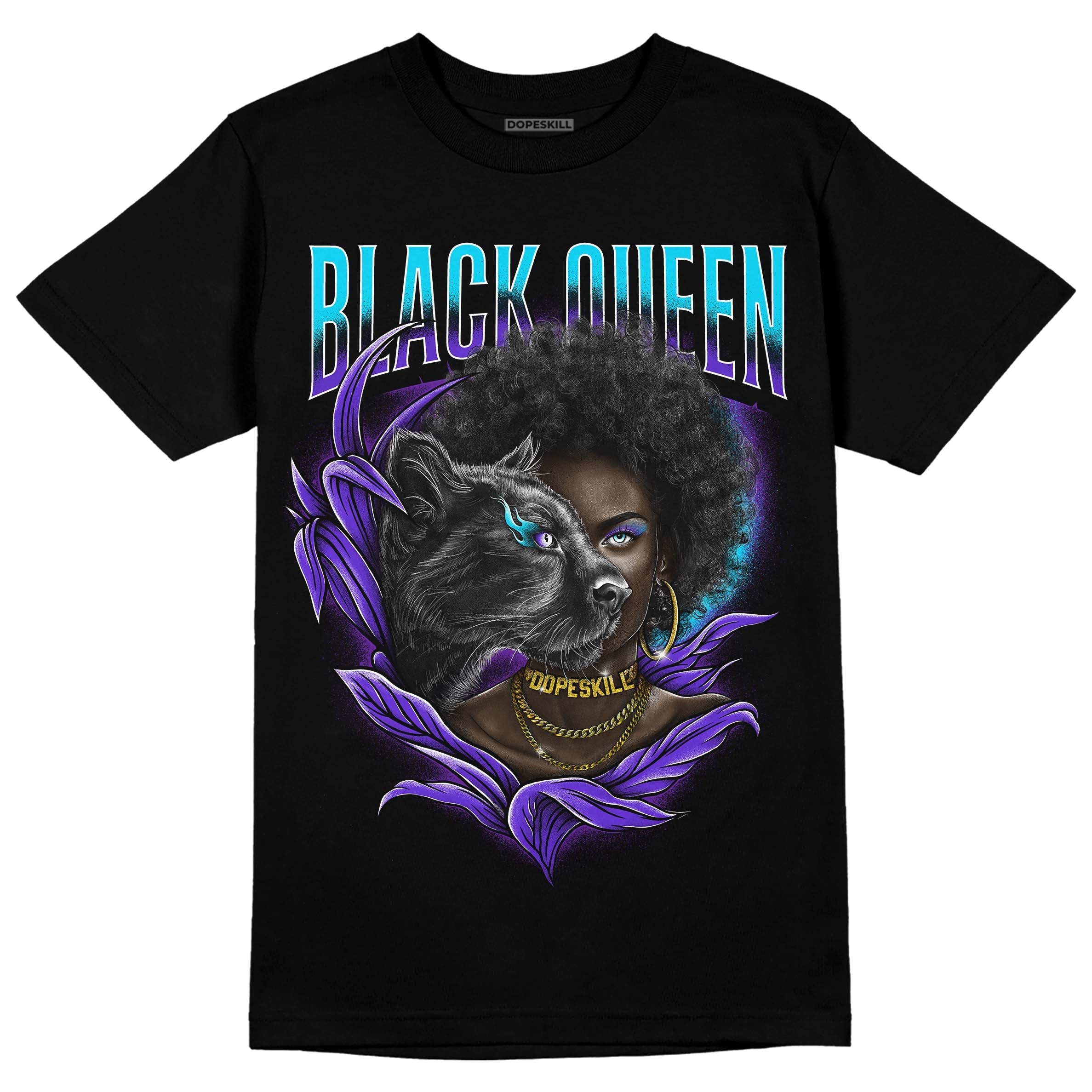 Aqua 6s superstreetwear T-Shirt New Black Queen Graphic