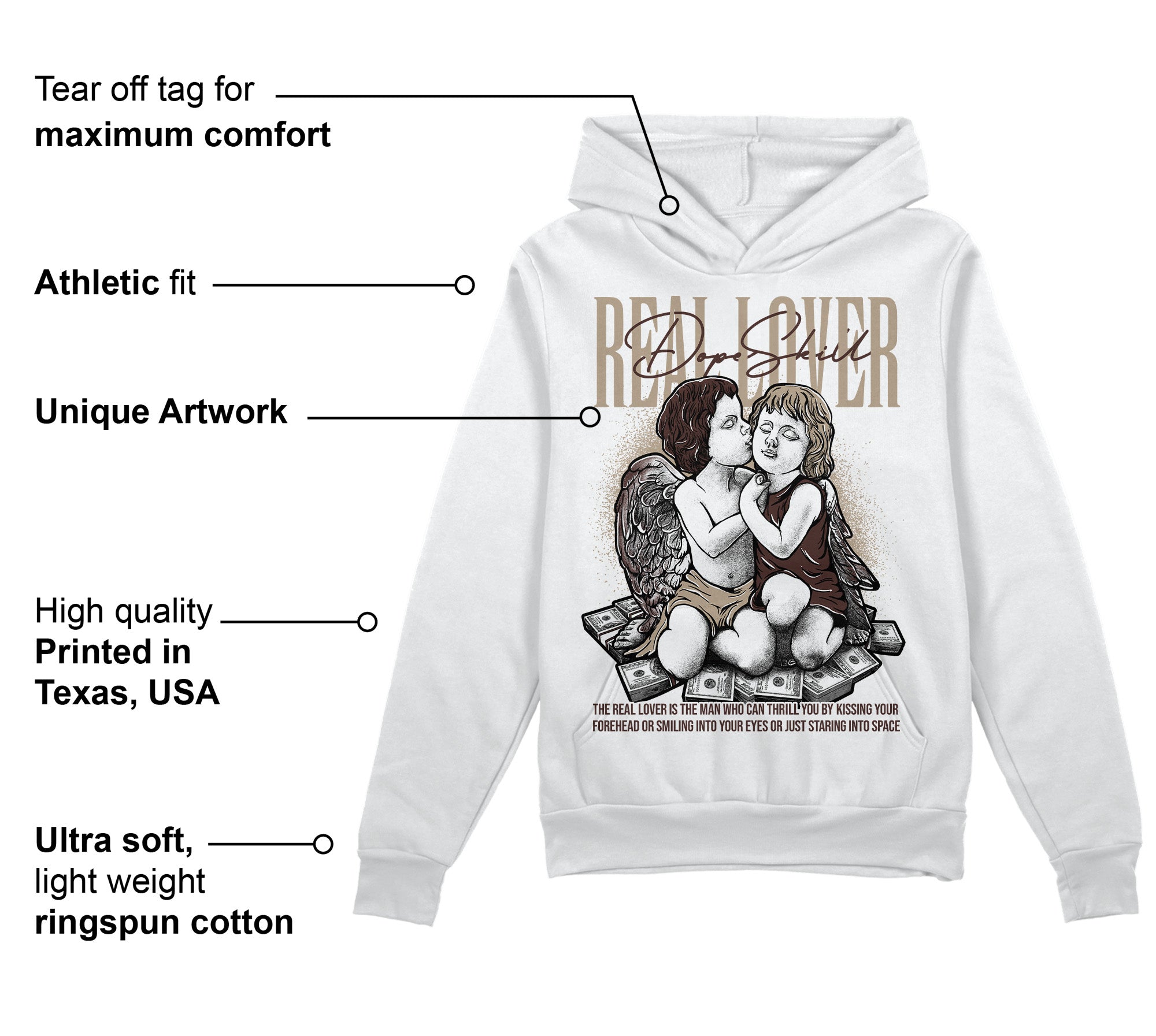 Latte 1s superstreetwear Hoodie Sweatshirt Real Lover Graphic