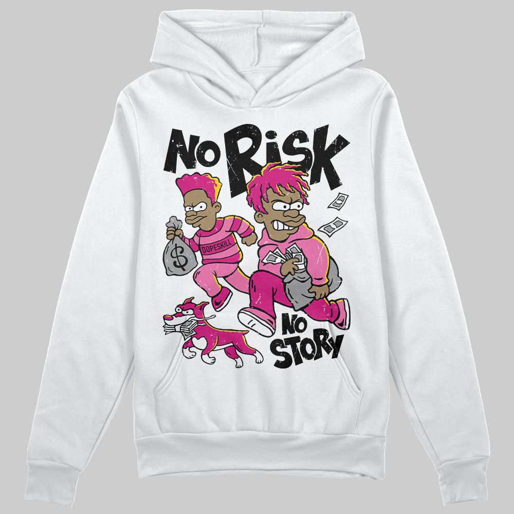 Rick RO Pink Leather Sneakers superstreetwear Hoodie Sweatshirt No Risk No Story Graphic