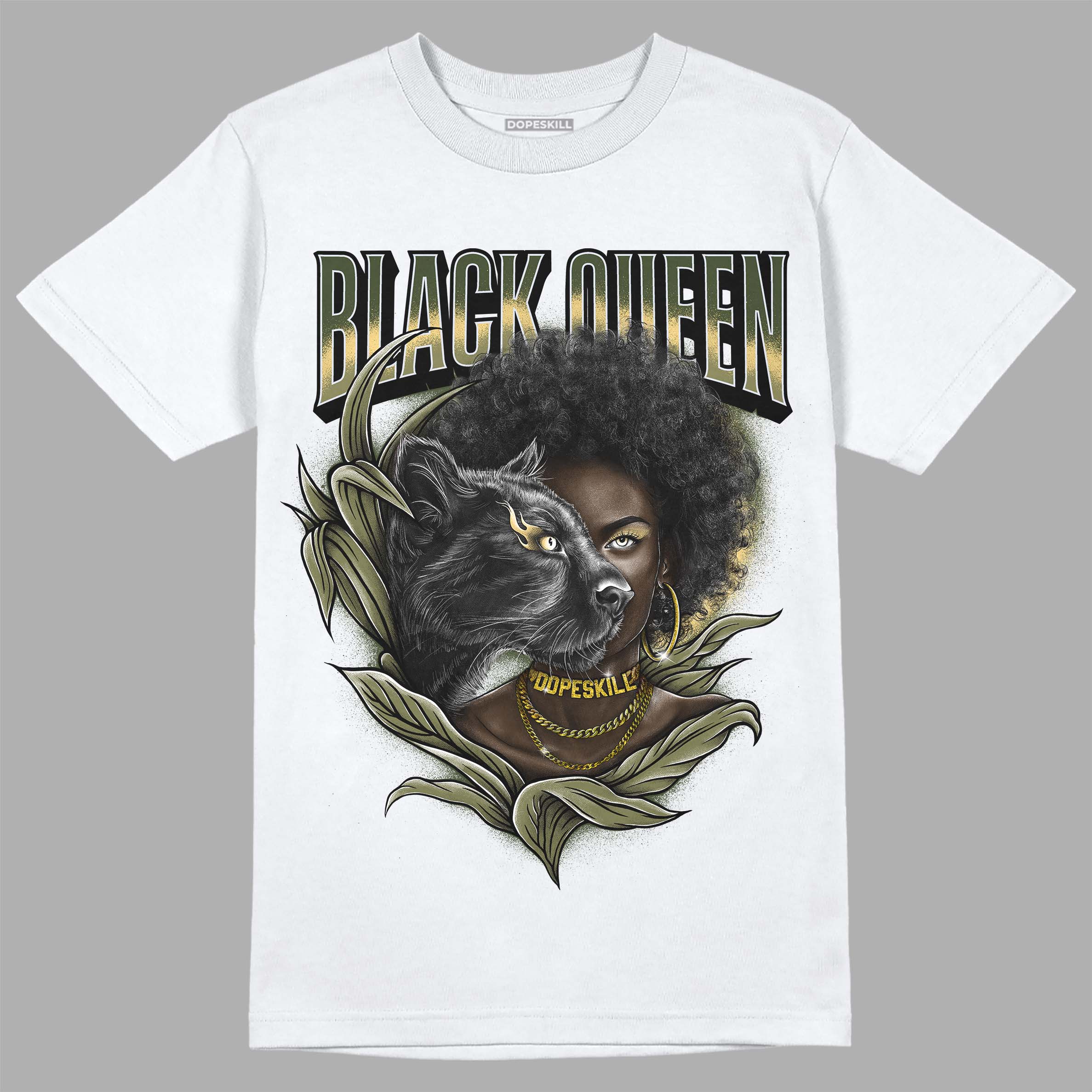 Craft Olive 4s superstreetwear T-Shirt New Black Queen Graphic