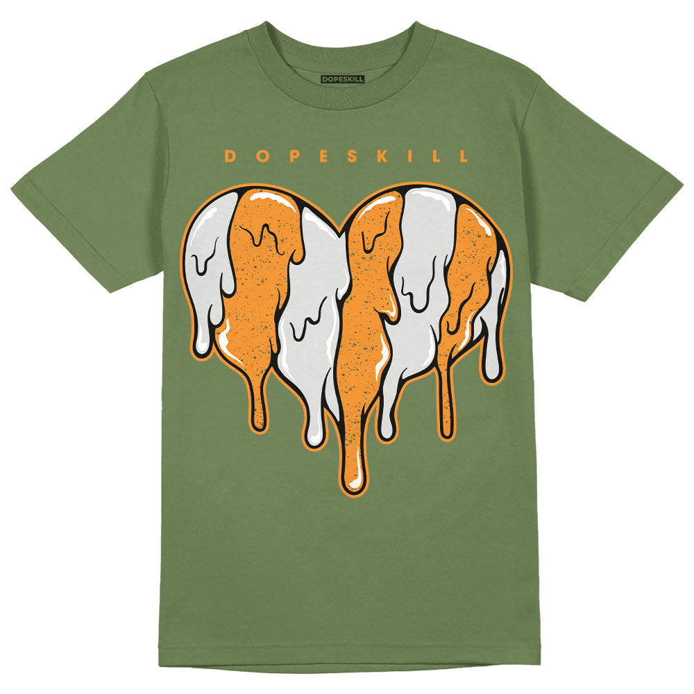 Olive 5s superstreetwear Olive T-shirt Slime Drip Heart Graphic