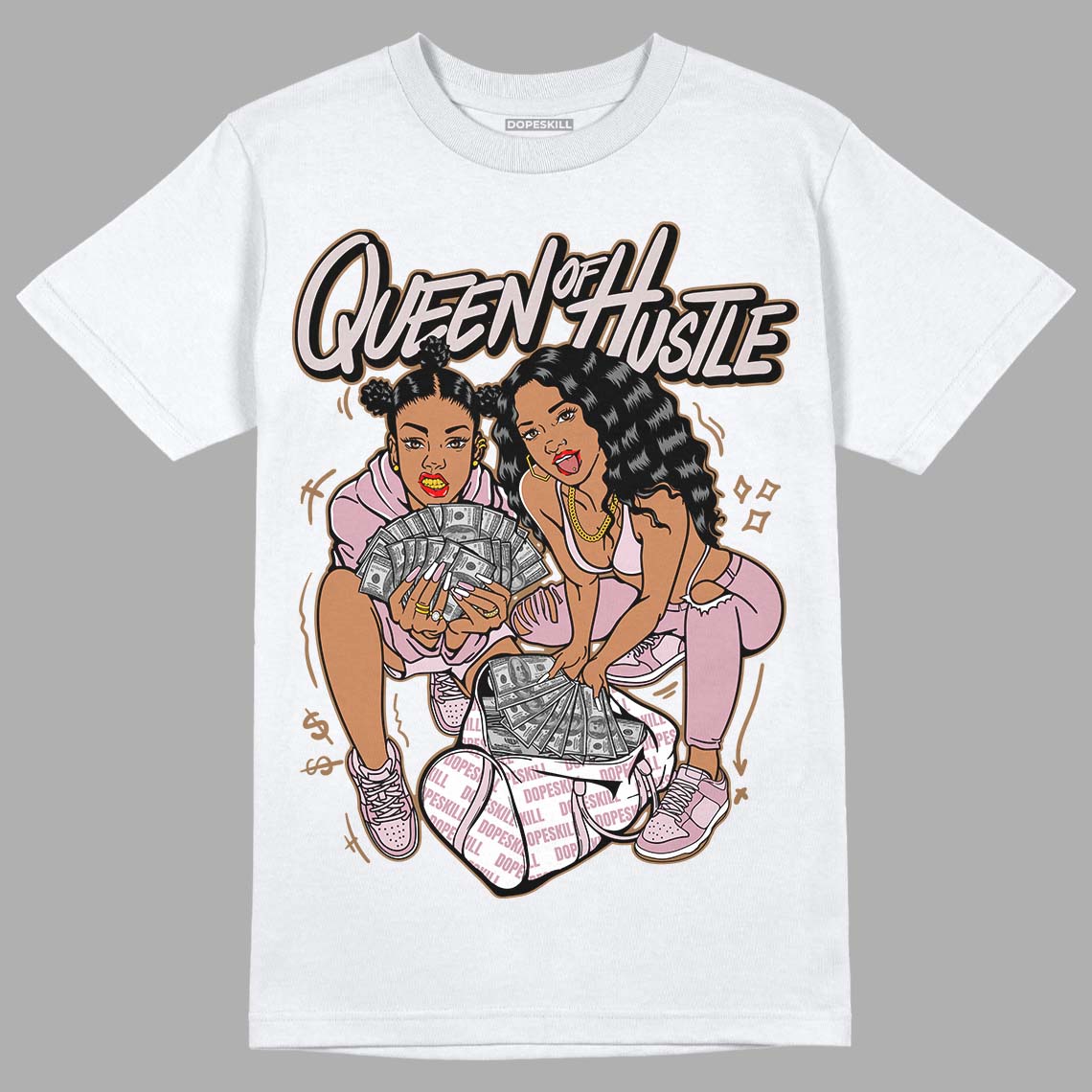Dunk Low Teddy Bear Pink superstreetwear T-Shirt Queen Of Hustle Graphic