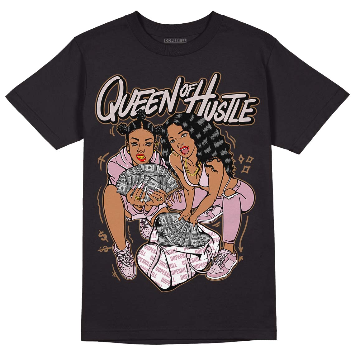 Dunk Low Teddy Bear Pink superstreetwear T-Shirt Queen Of Hustle Graphic