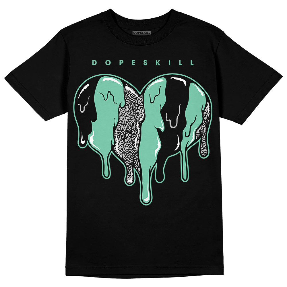 Green Glow 3s superstreetwear T-Shirt Slime Drip Heart Graphic