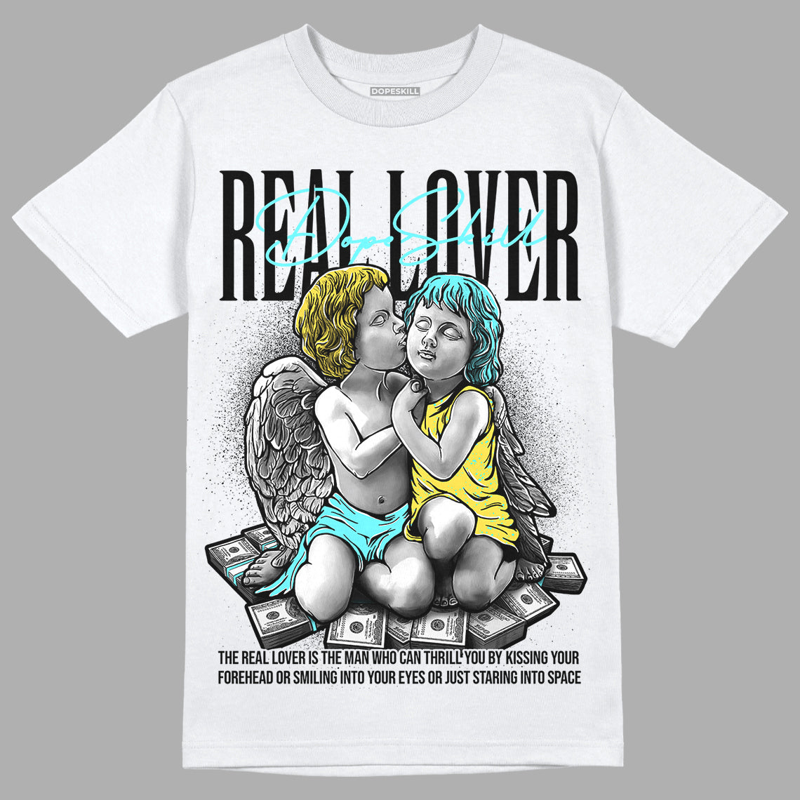 Aqua 5s superstreetwear T-Shirt Real Lover Graphic