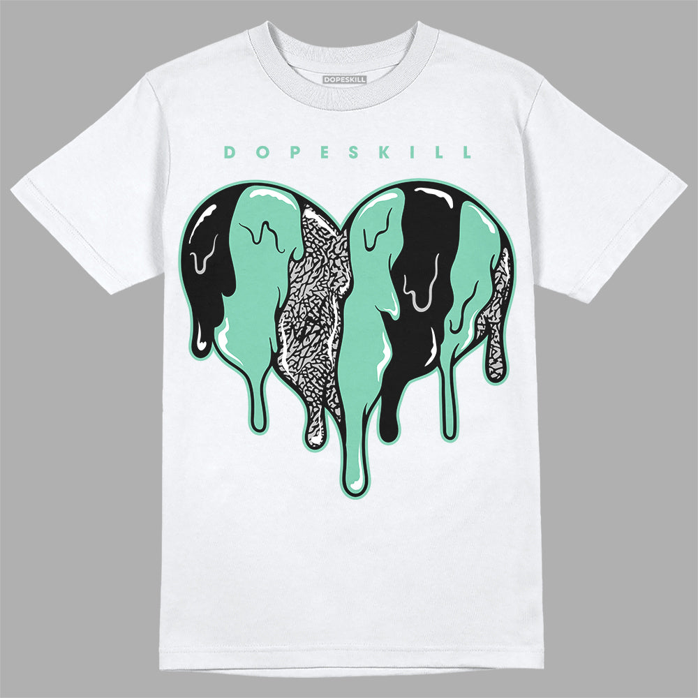 Green Glow 3s superstreetwear T-Shirt Slime Drip Heart Graphic