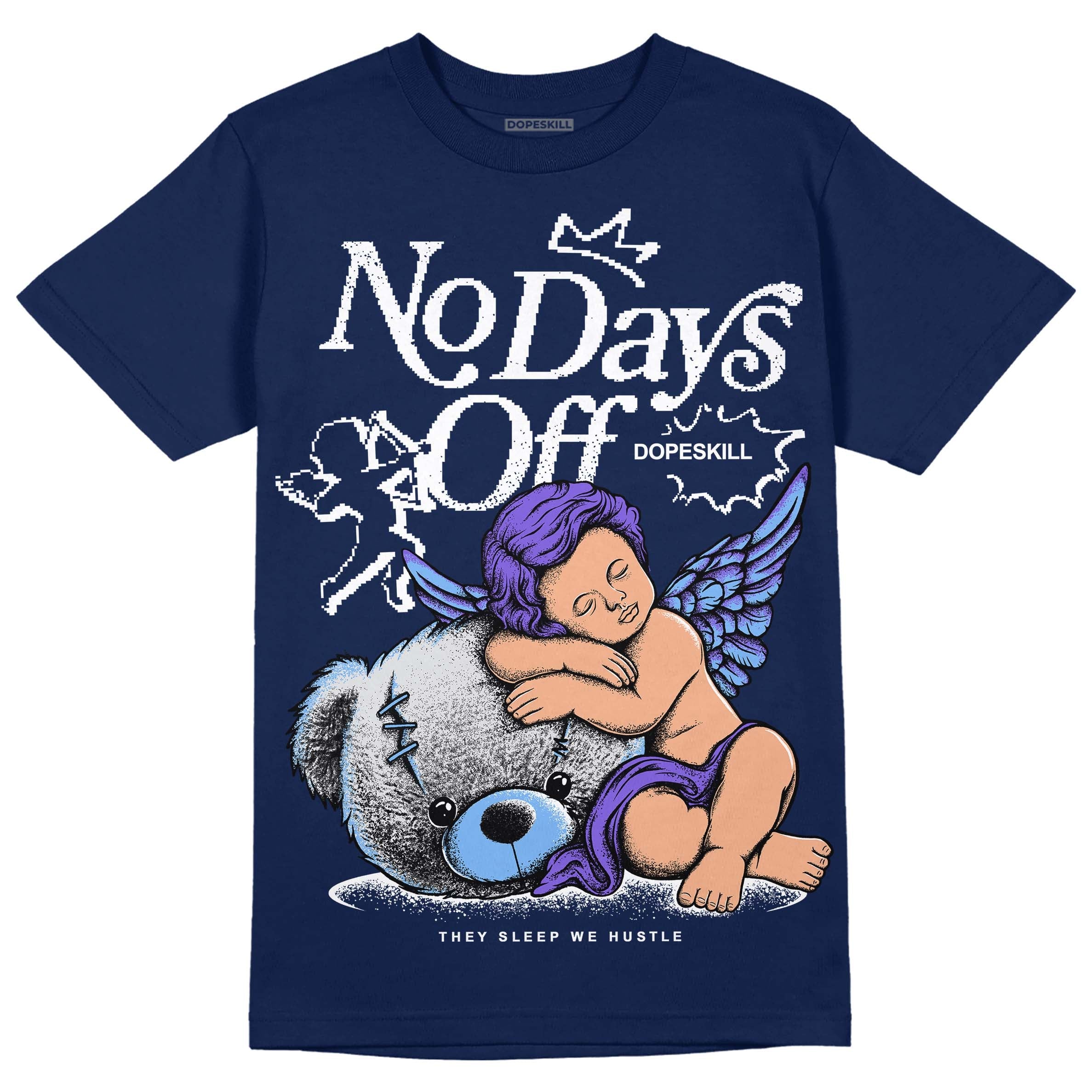 Midnight Navy 5s superstreetwear Navy T-Shirt New No Days Off Graphic